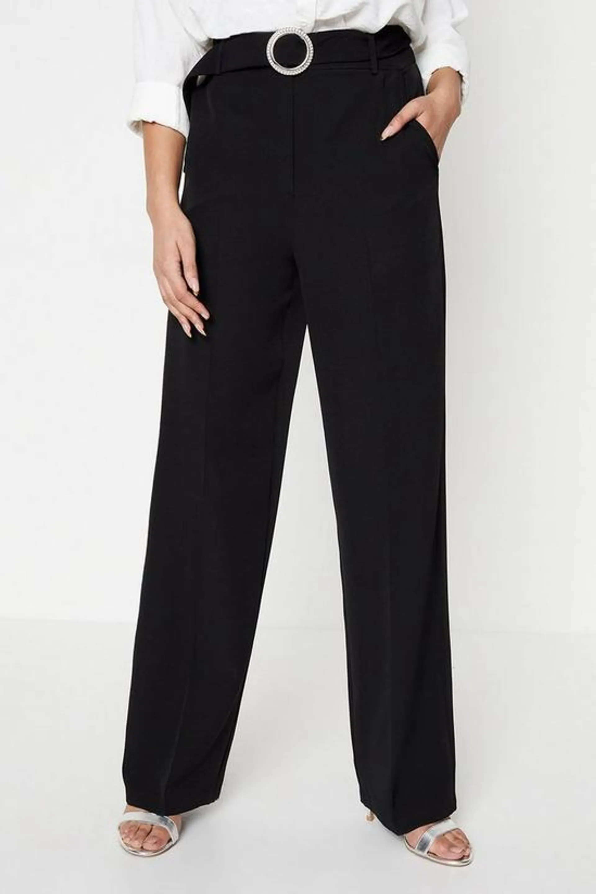 Tall Buckle Straight Leg Trouser