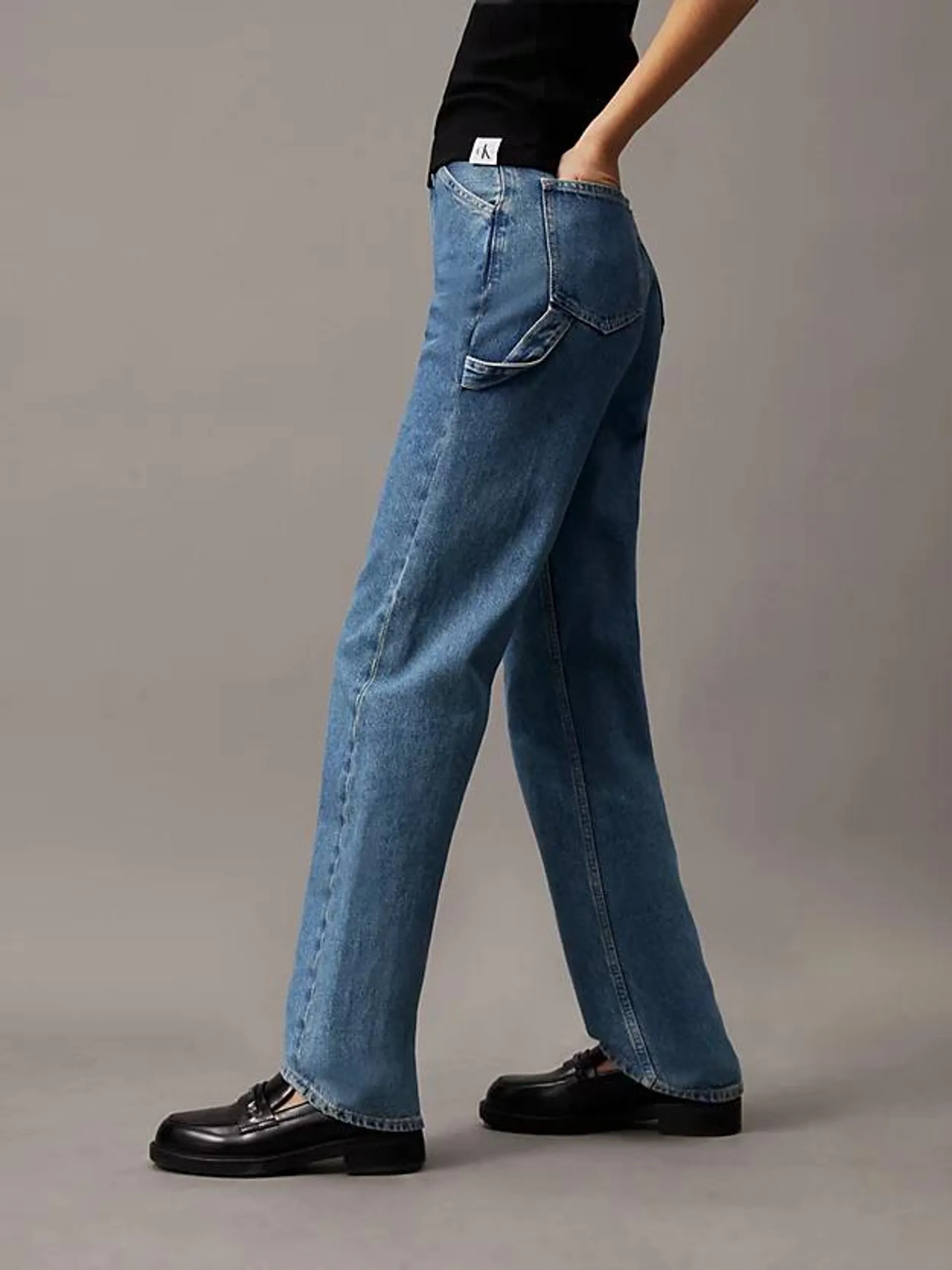 High Rise Straight Carpenter Jeans