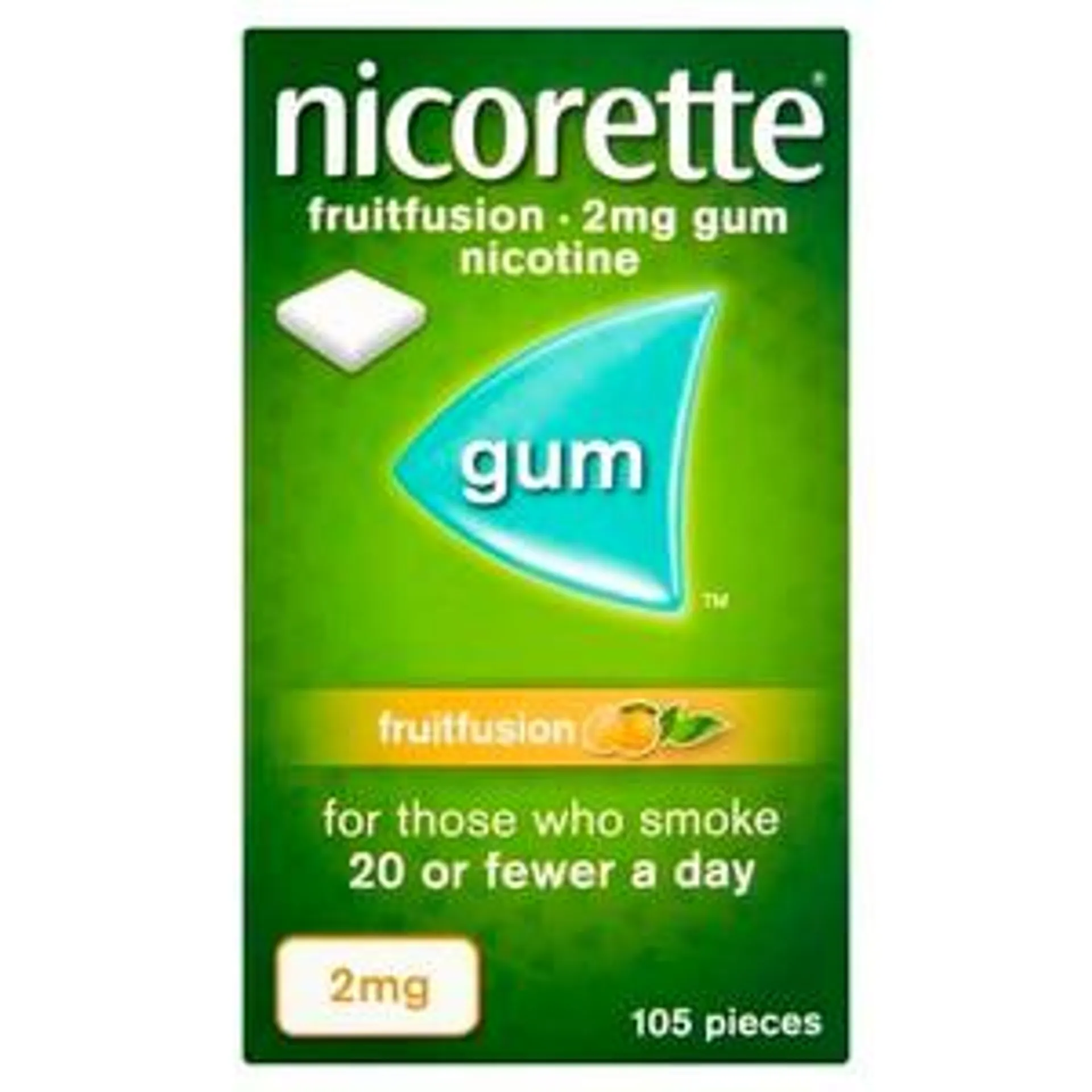 Nicorette Fruitfusion Gum 2mg 105s