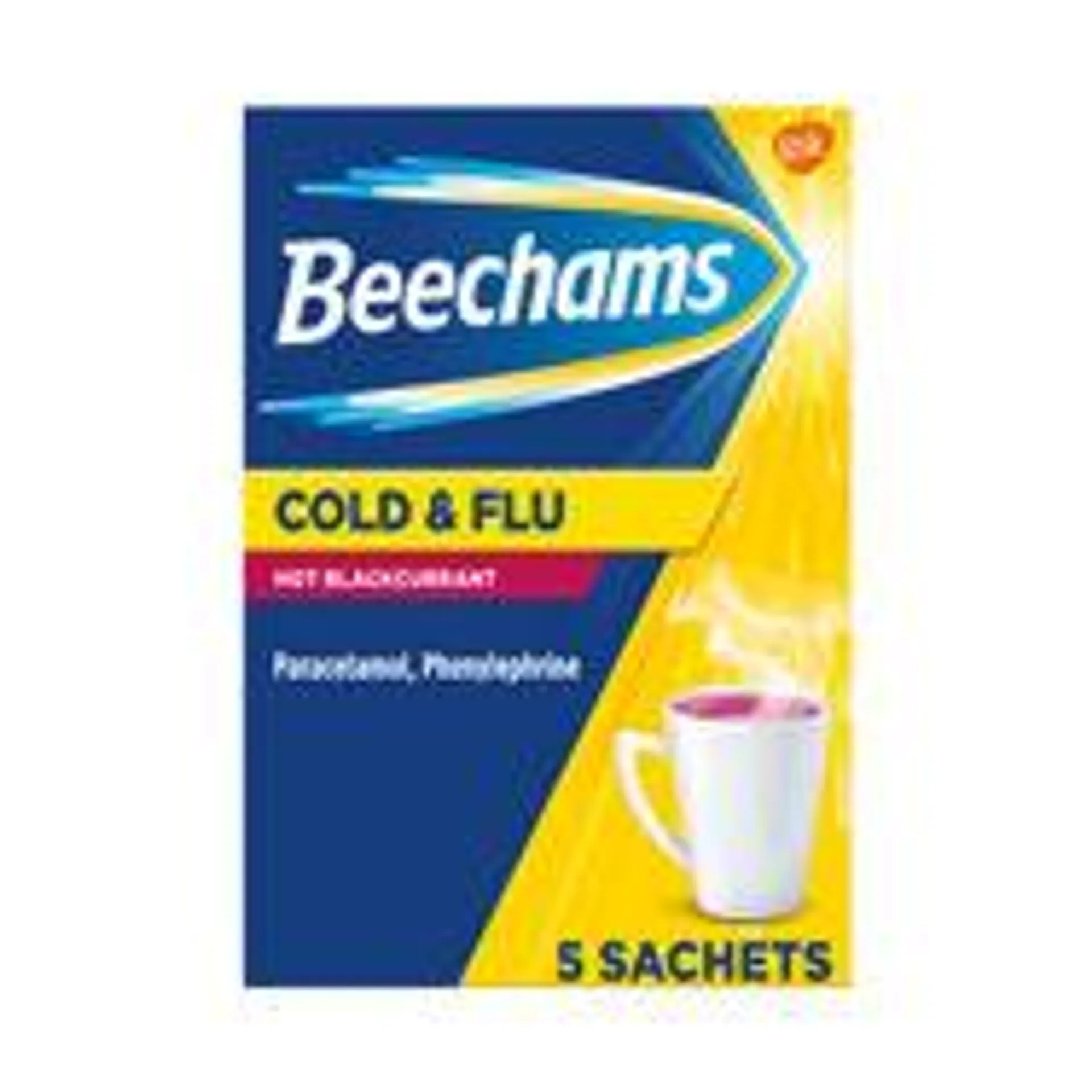 Beechams Cold & Flu Hot Blackcurrant 5 Sachets