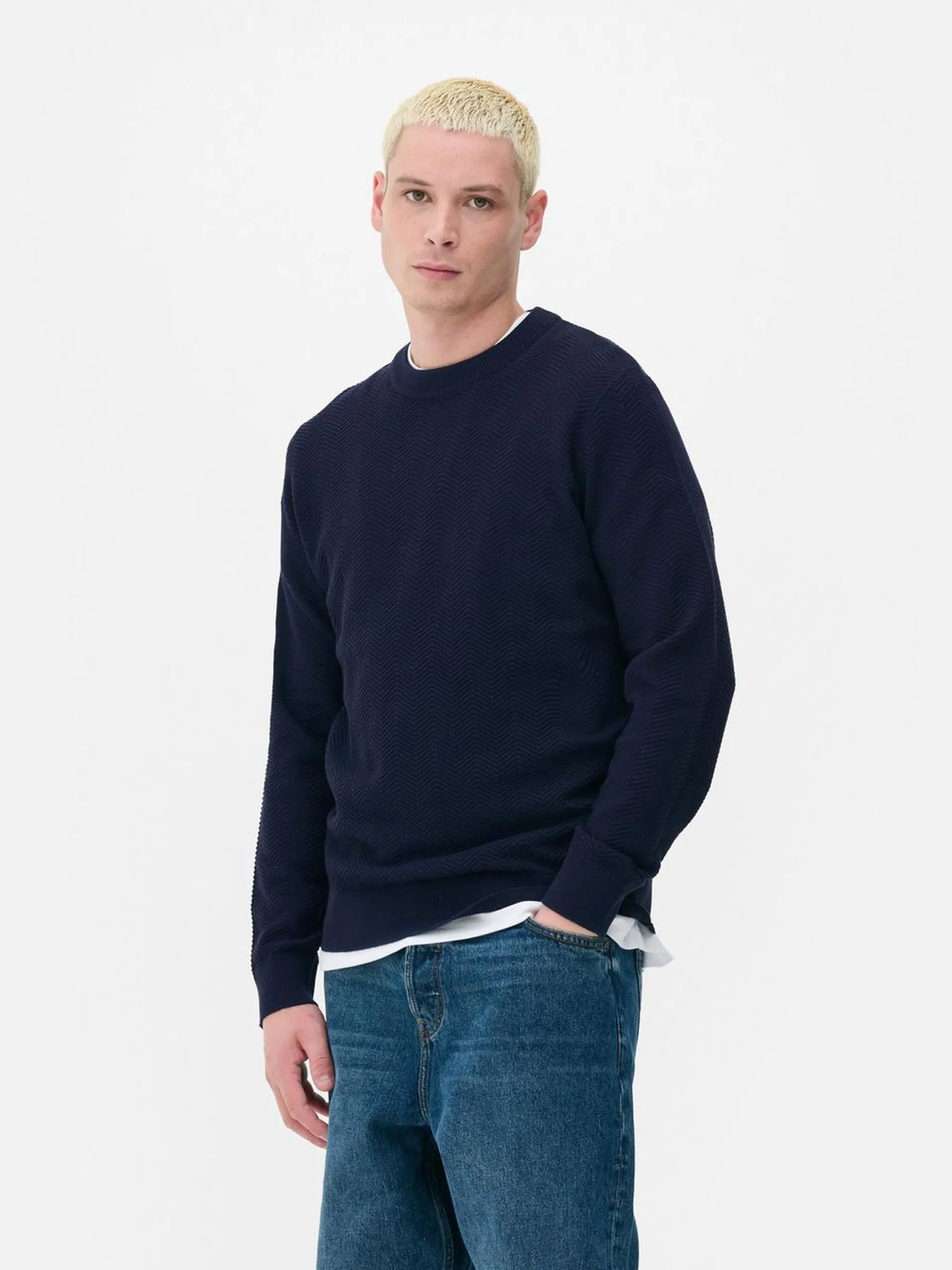 Chevron Crew Neck Jumper