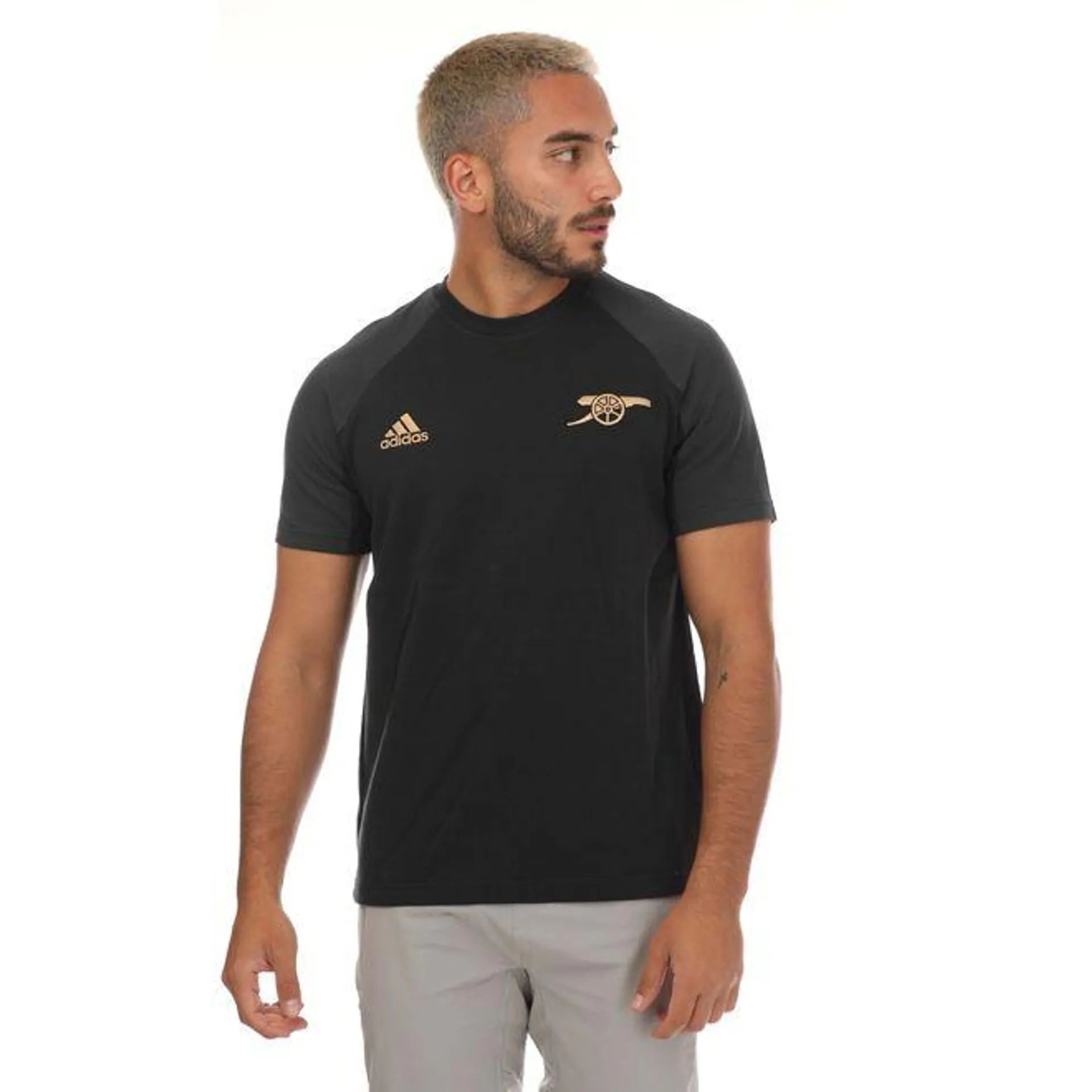 adidas Mens Arsenal Travel T-Shirt in Black