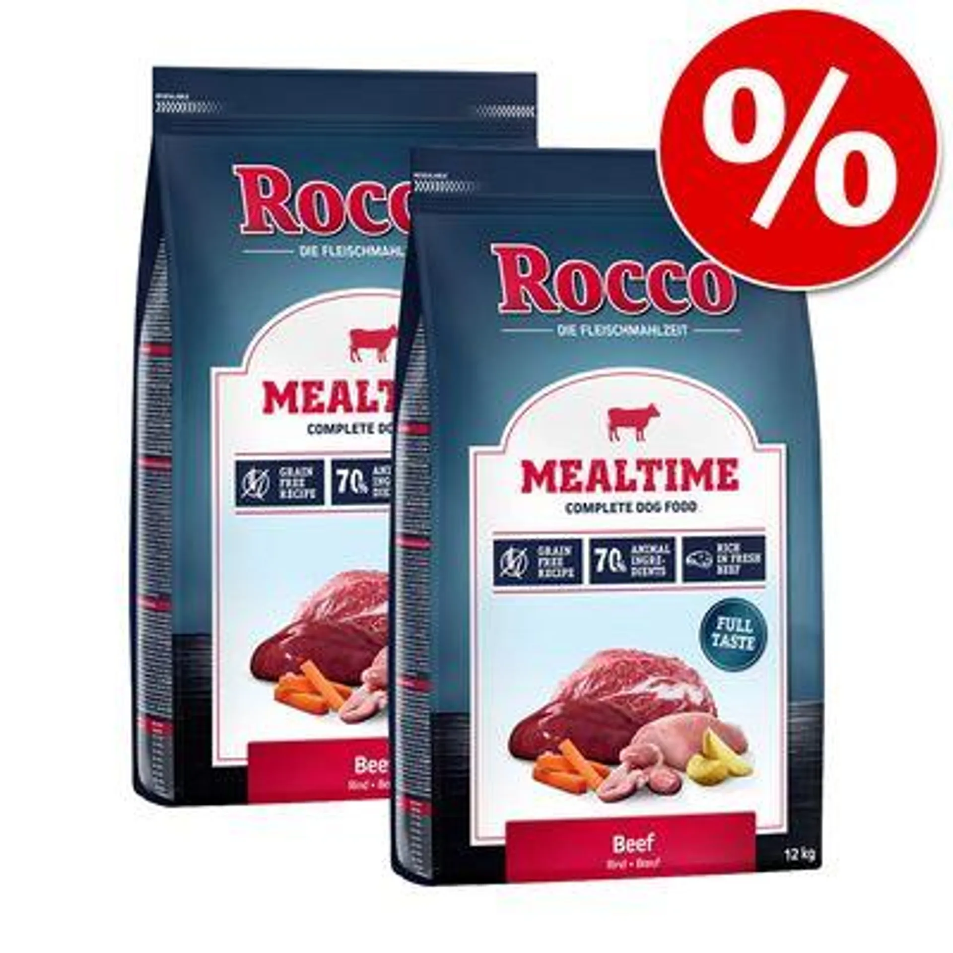 2 x 12kg Rocco Mealtime Dry Dog Food – Save £5!*