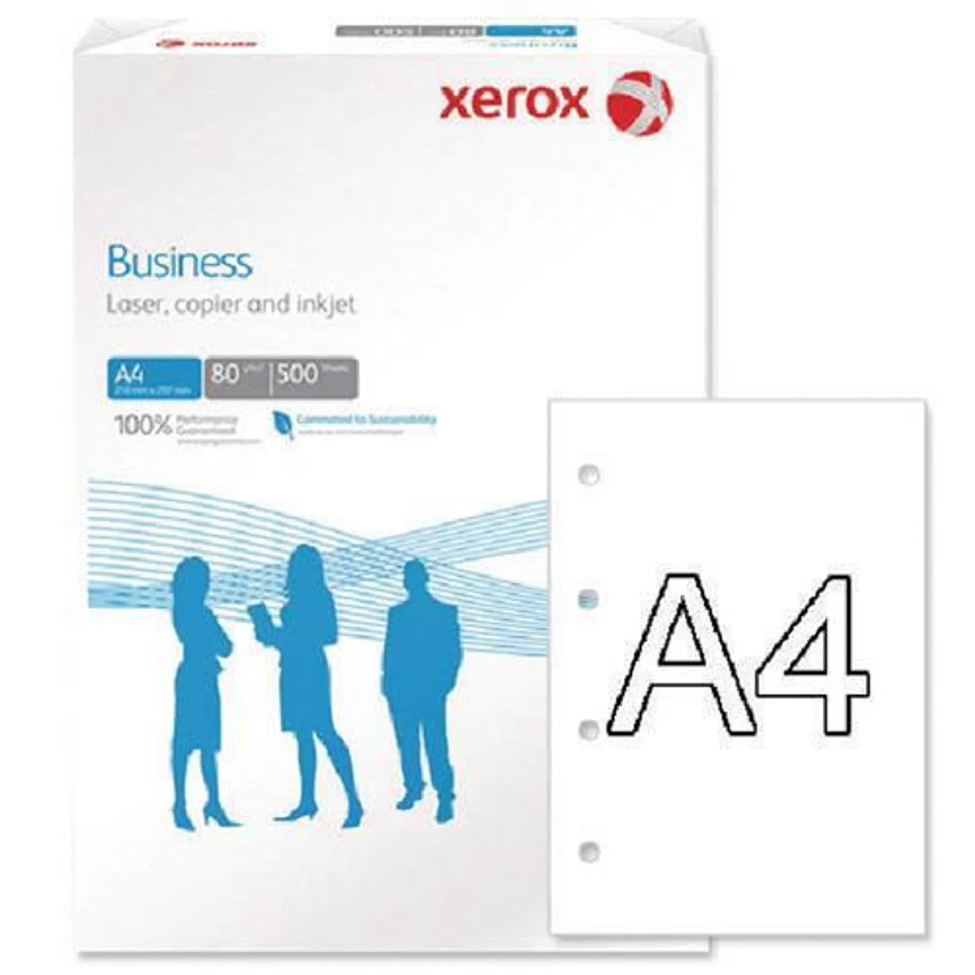 Xerox Business A4 White 80gsm 4 Hole Punched Paper (Pack of 500) 003R91823