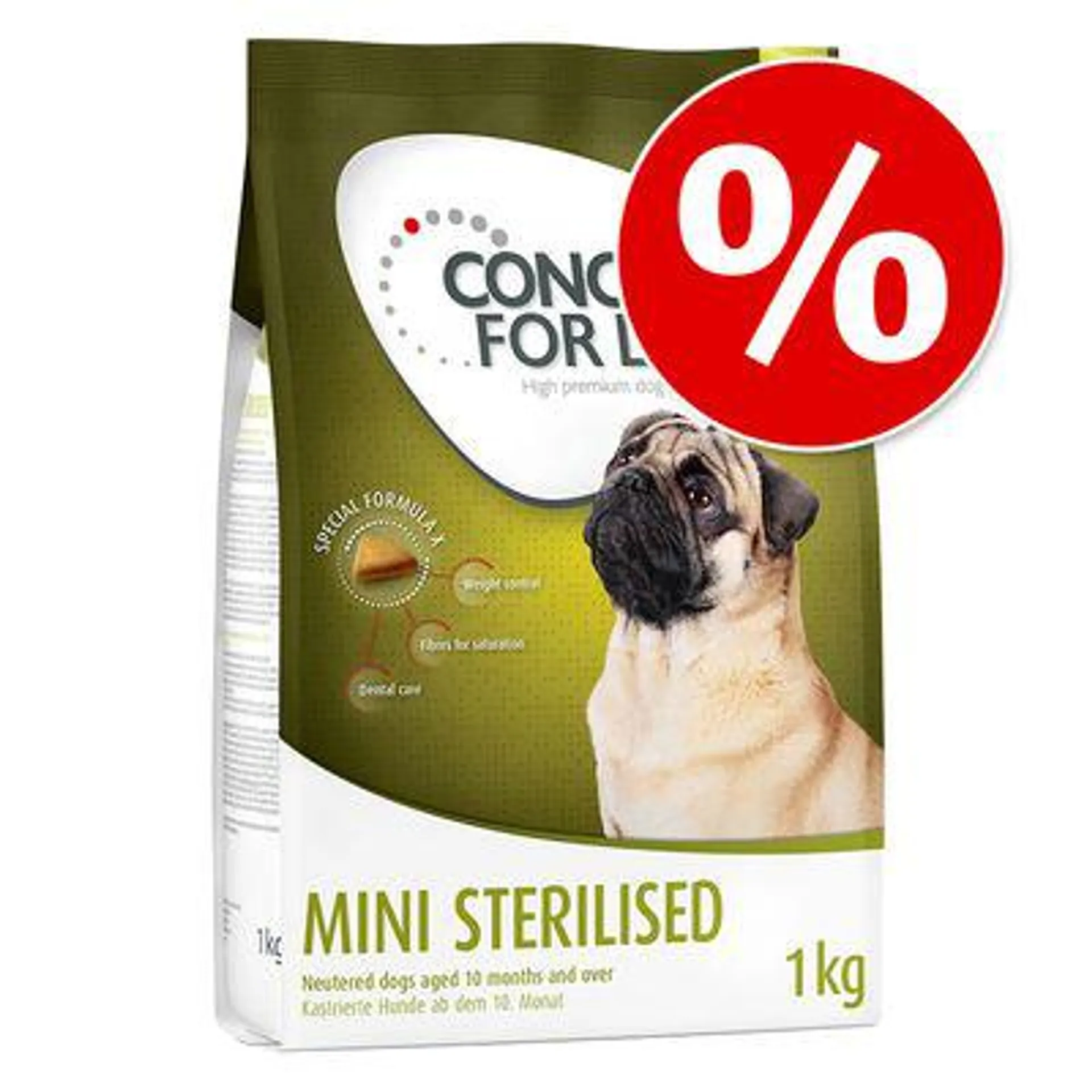 4 x 1kg/1.5kg Concept for Life Dry Dog Food - Special Price!*