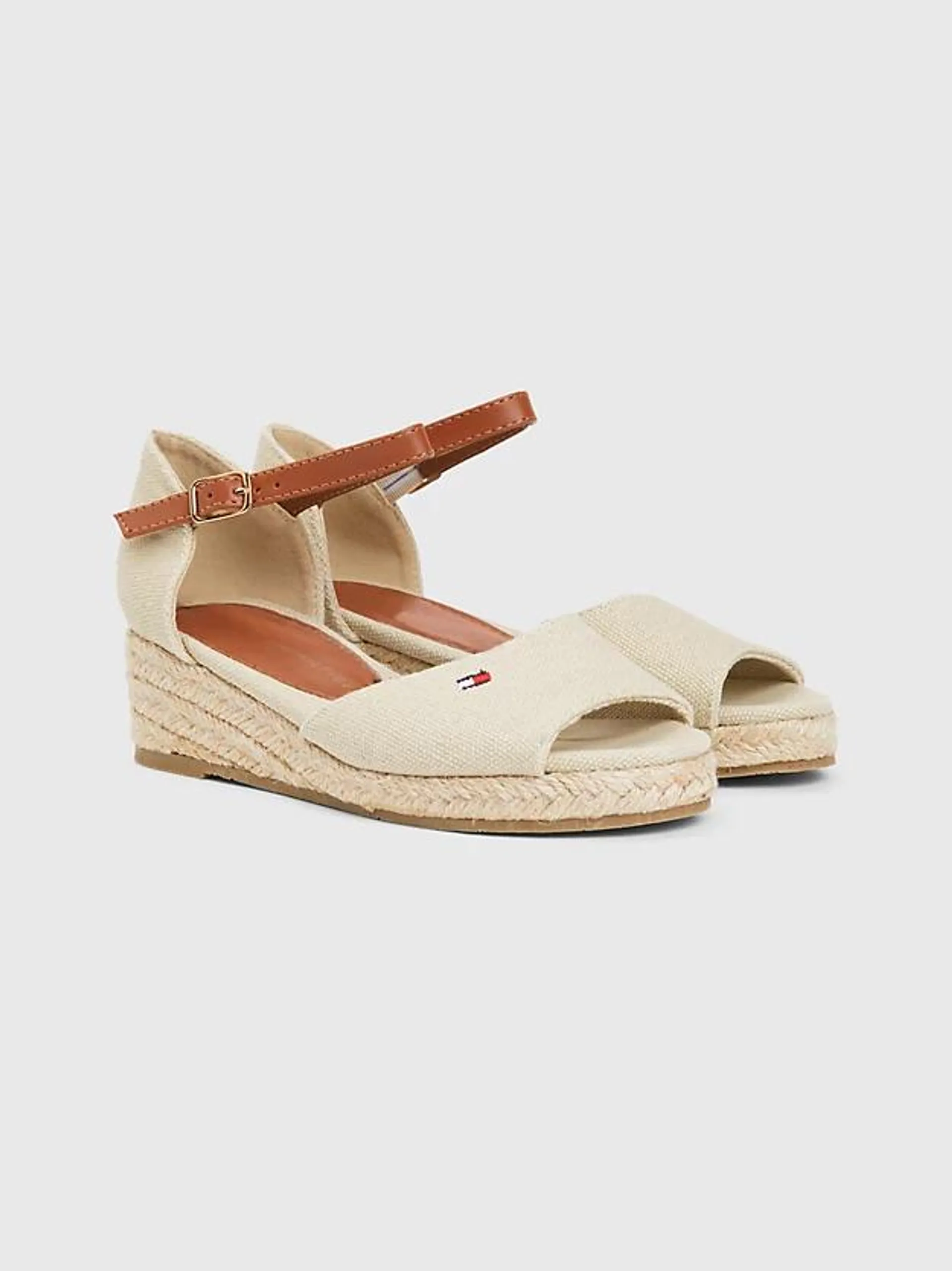 Canvas Rope Wedge Heel Sandals