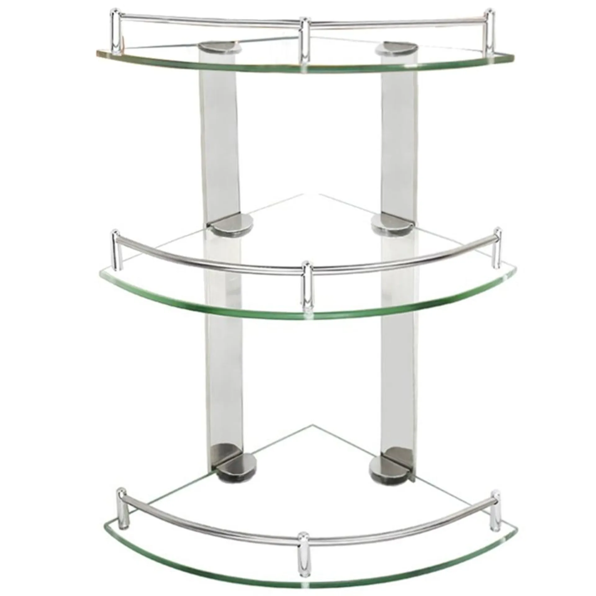 Living And Home 3 Tier Wall Mounted Corner Shelf