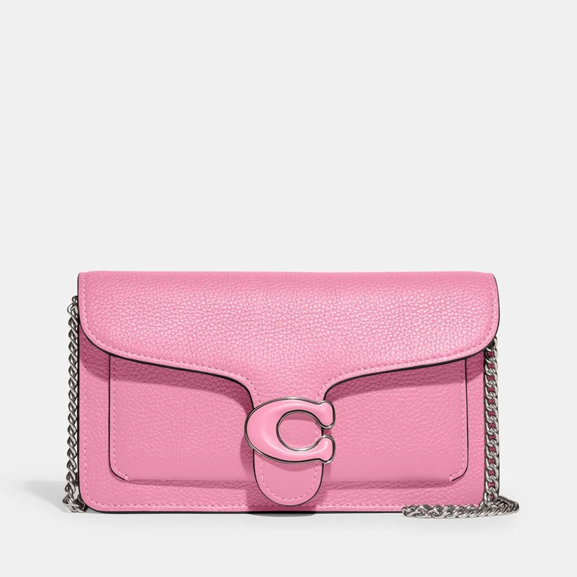 Coach Tabby Chain Leather Clutch Bag