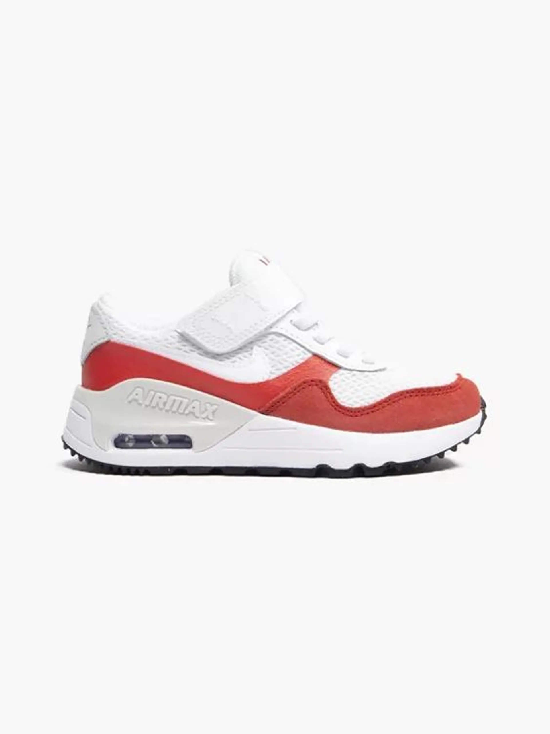Nike Junior Boys White/Red Air Max Systm Trainers