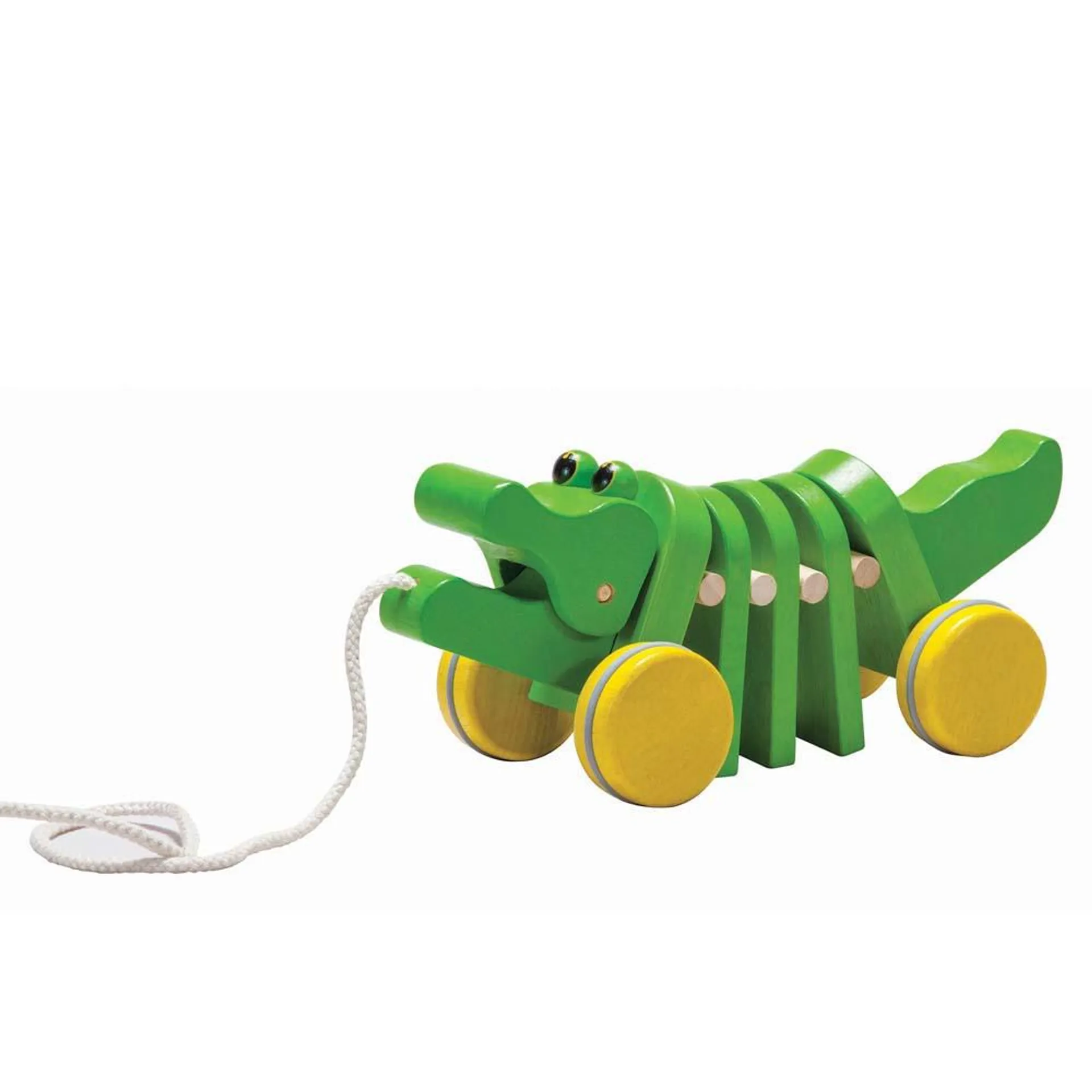 Plan Toys Pull Along Dancing Alligator - solid wood