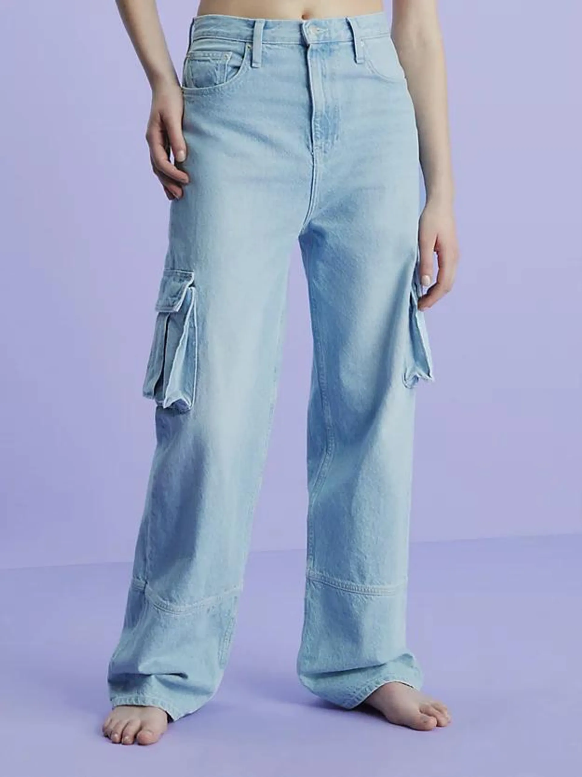 High Rise Relaxed Utility Jeans