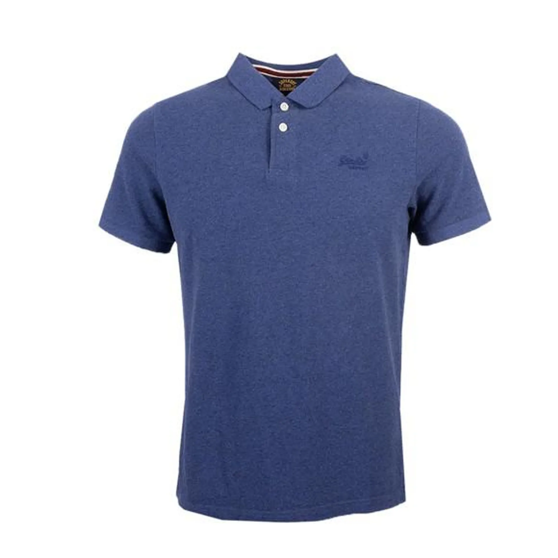 Mens Blue Classic Pique Polo