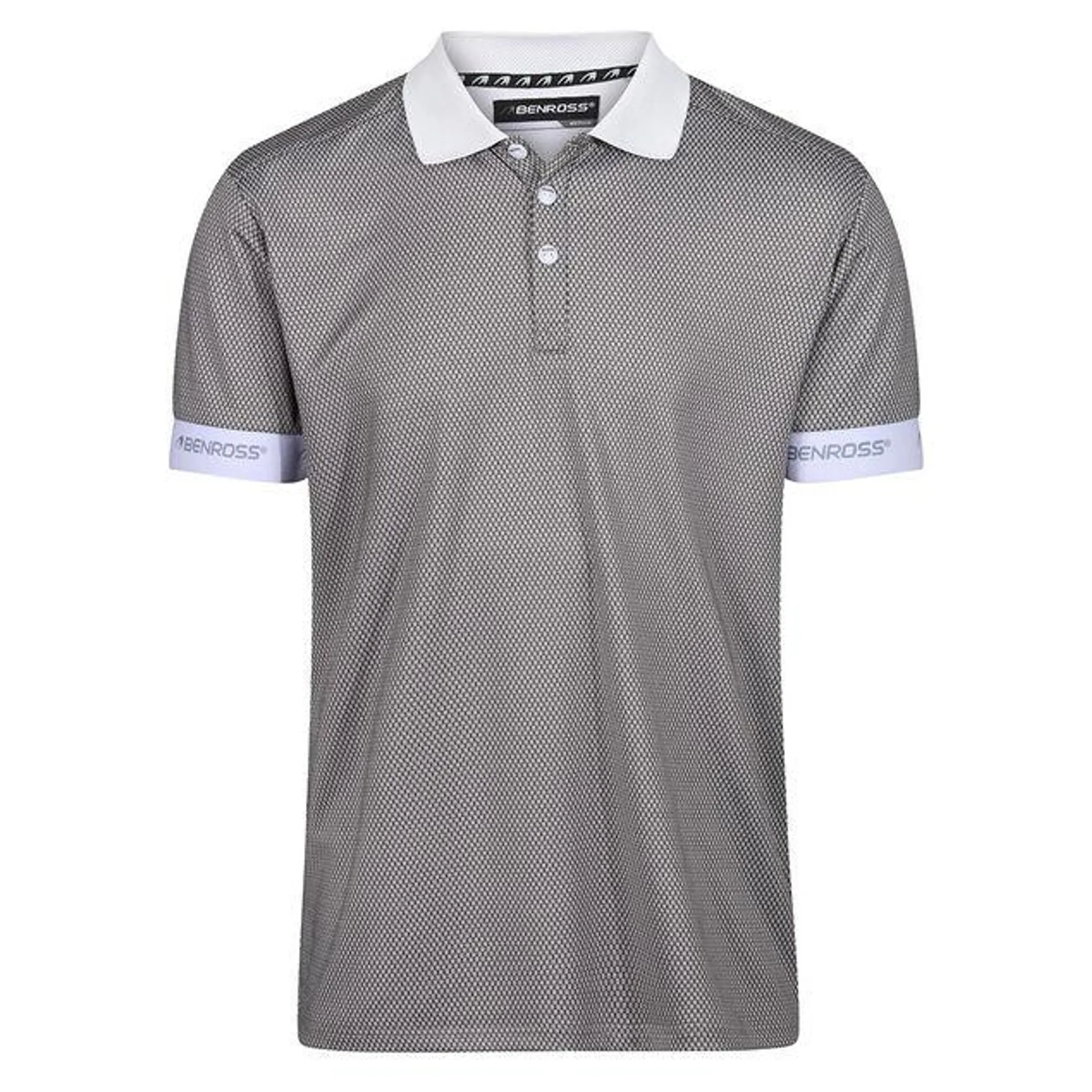 Benross Men's Honeycomb Jacquard Golf Polo Shirt