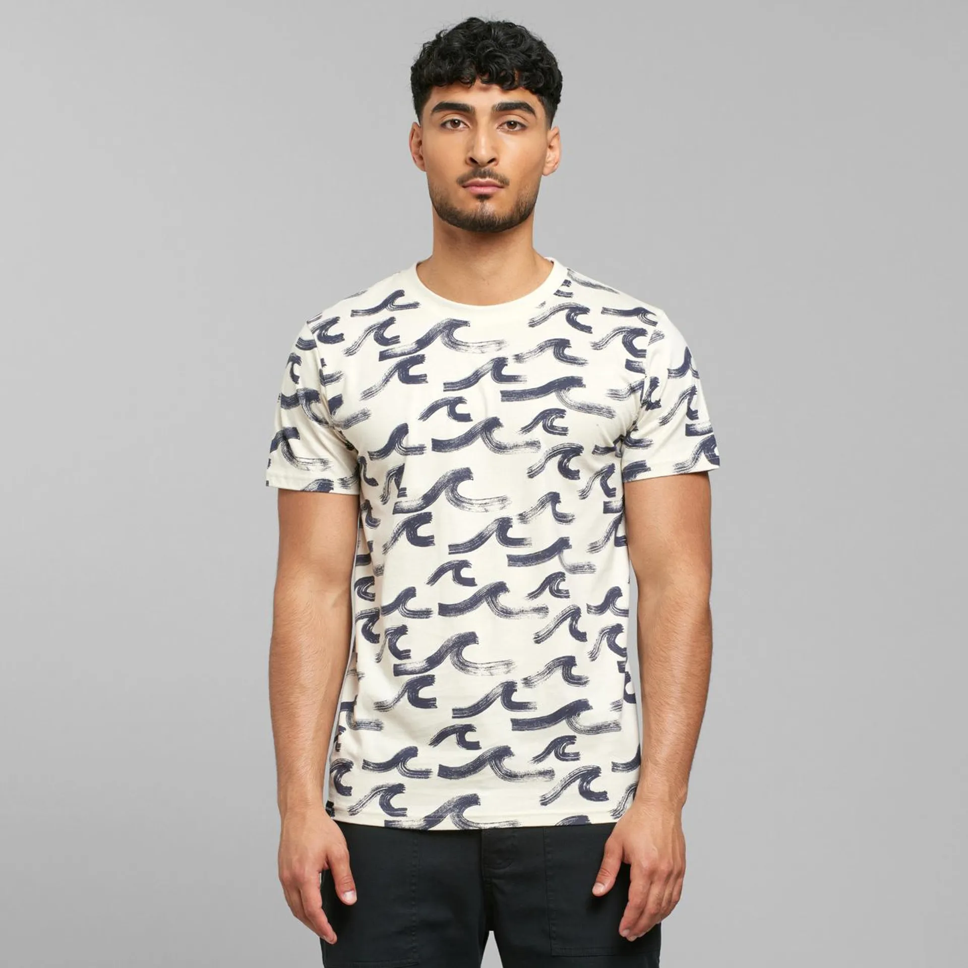 T-shirt Stockholm Brush Waves Oat White