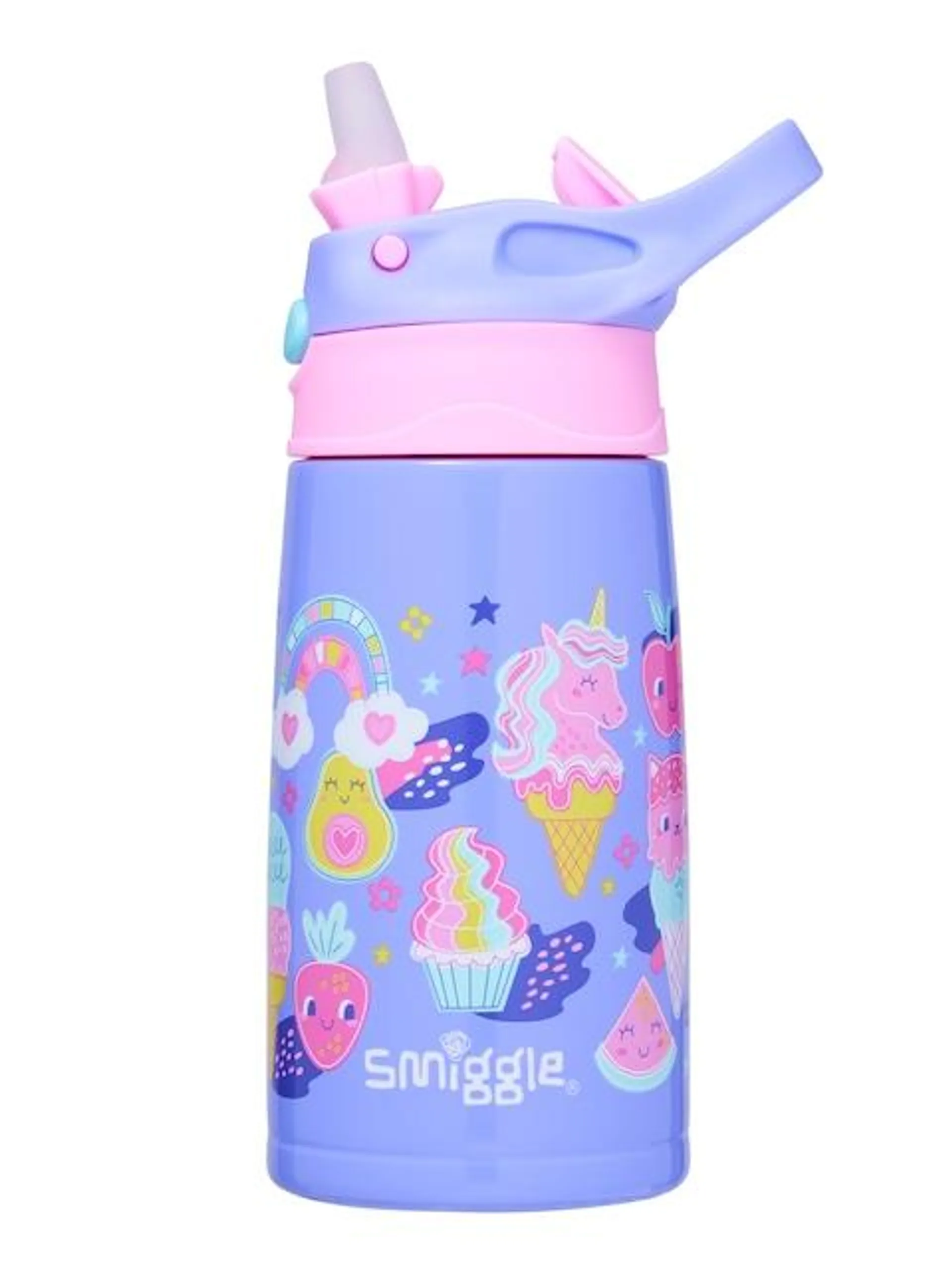 Happy Tales Junior Stainless Steel Flip Drink Bottle 400Ml