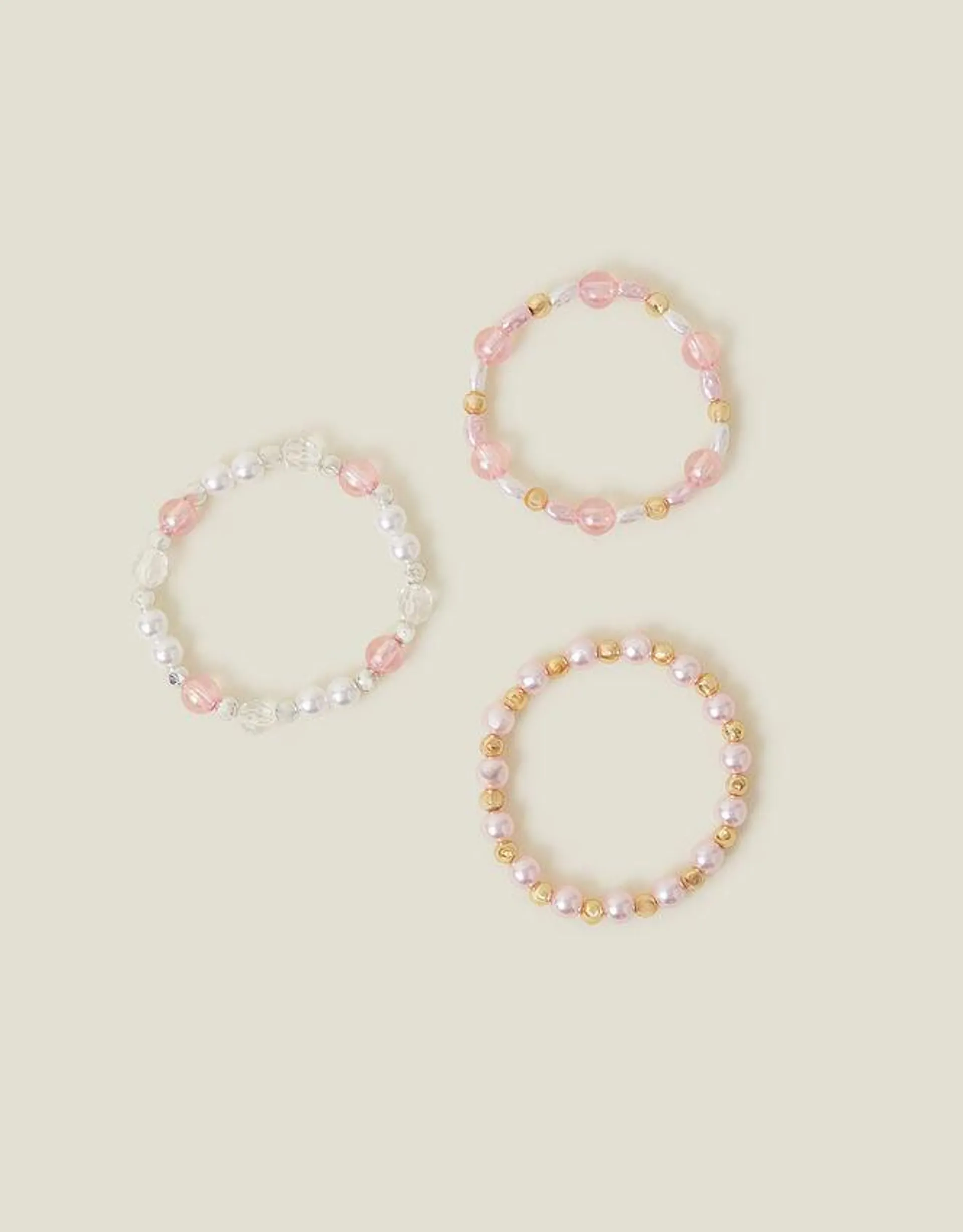 3-Pack Girls Beaded Bracelets