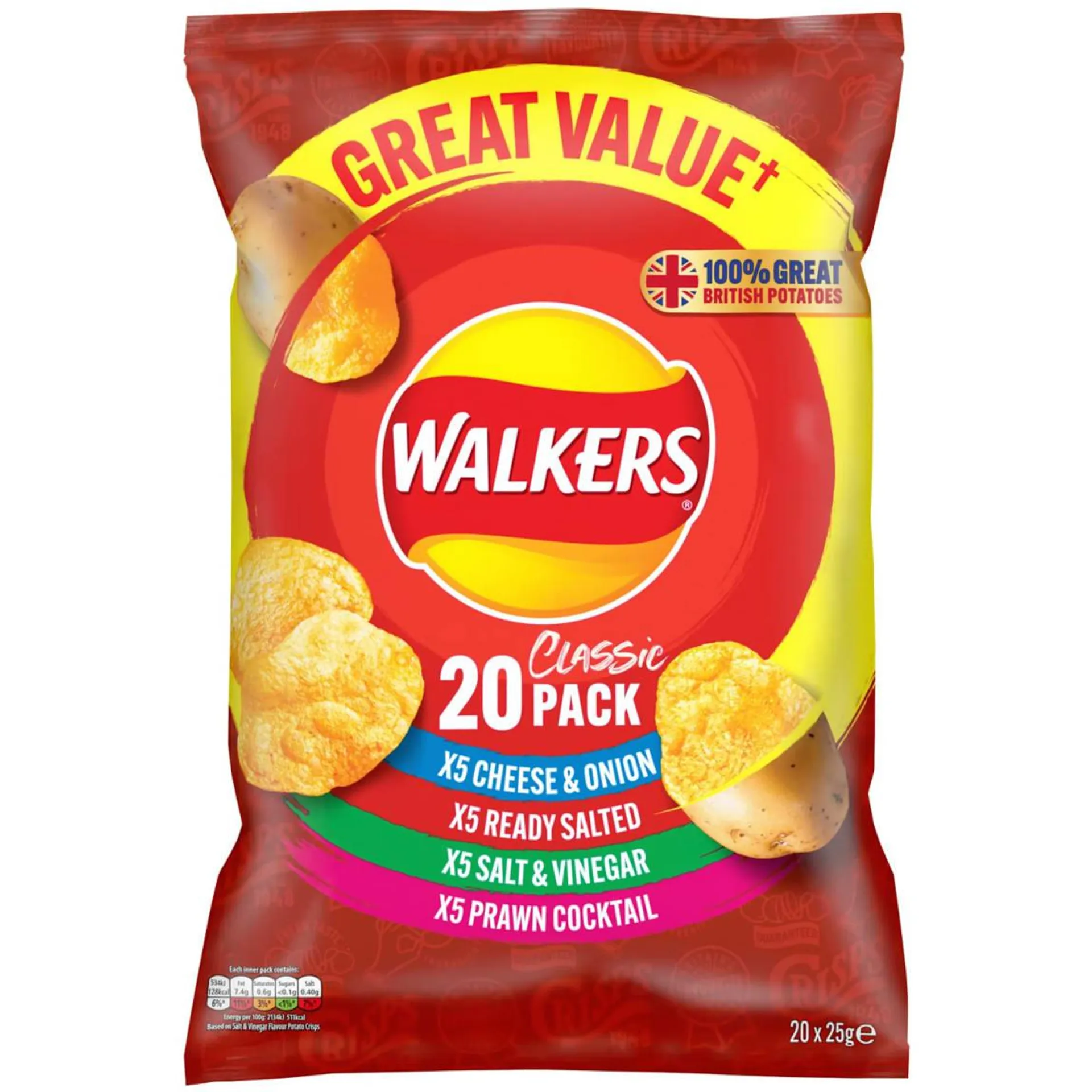 Walkers Variety Pack 20pk