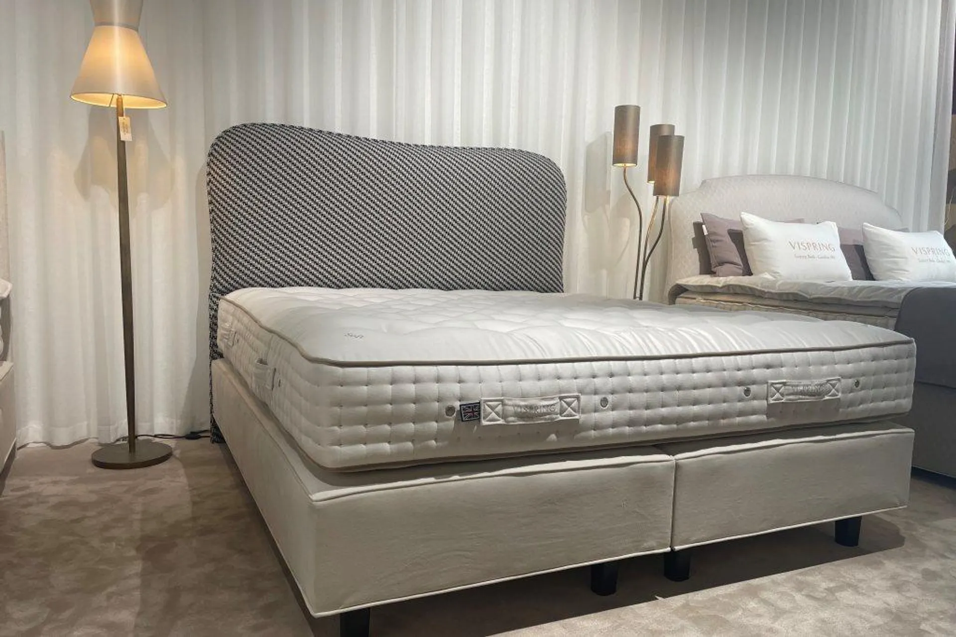 Vispring Sublime Superb Divan Set & Headboard - Ex Display.