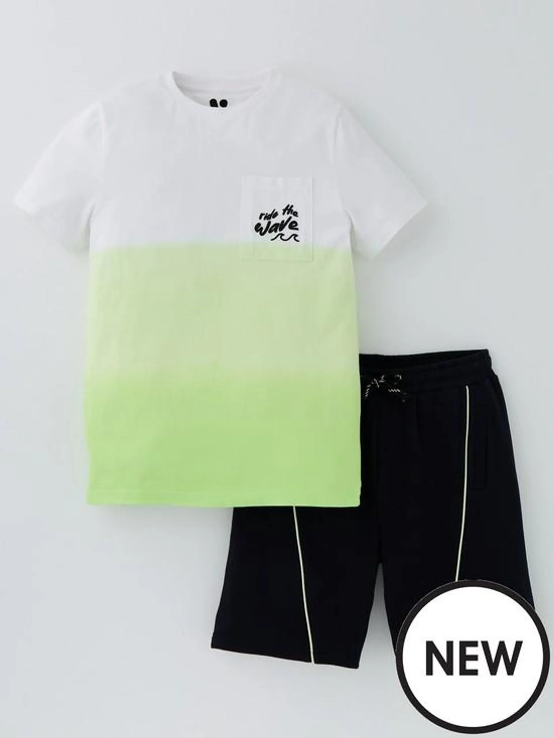 Boys Ombre T-Shirt and Short Set - Multi