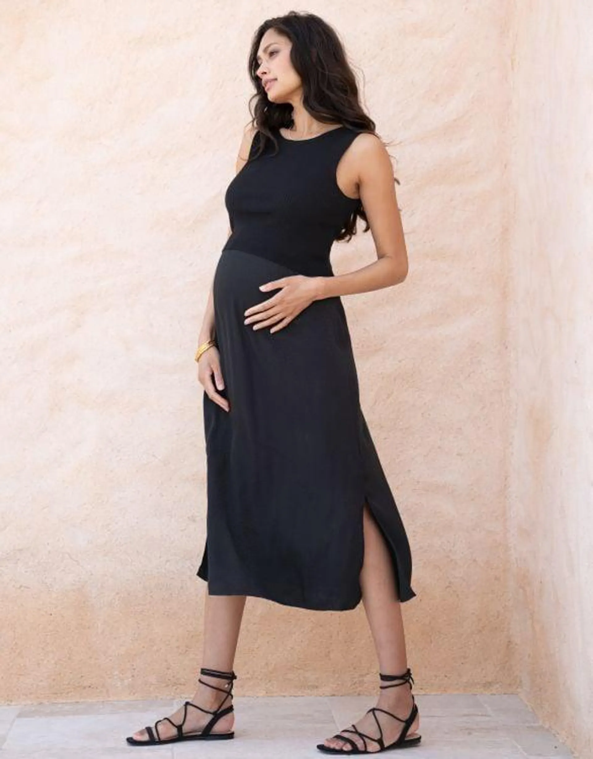 2-in-1 Maternity & Nursing Knit Top Dress