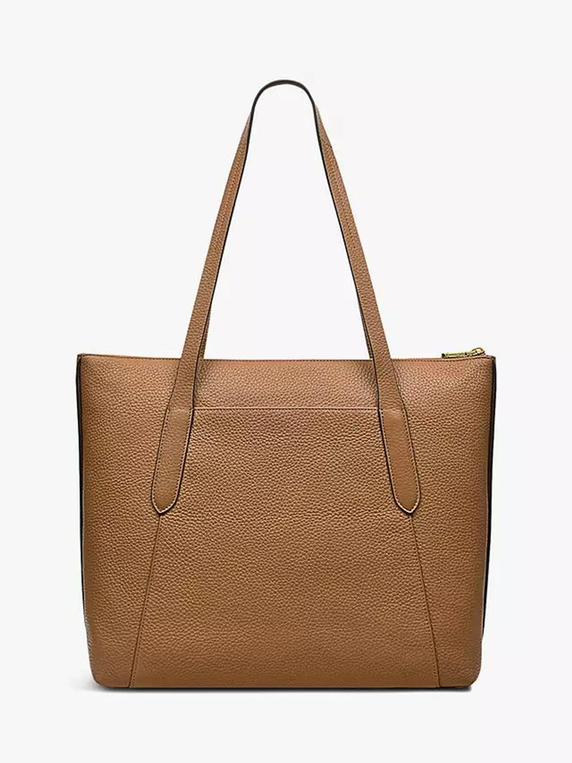 Radley Wood Street 2.0 Large Leather Zip Top Tote Bag, Butterscotch