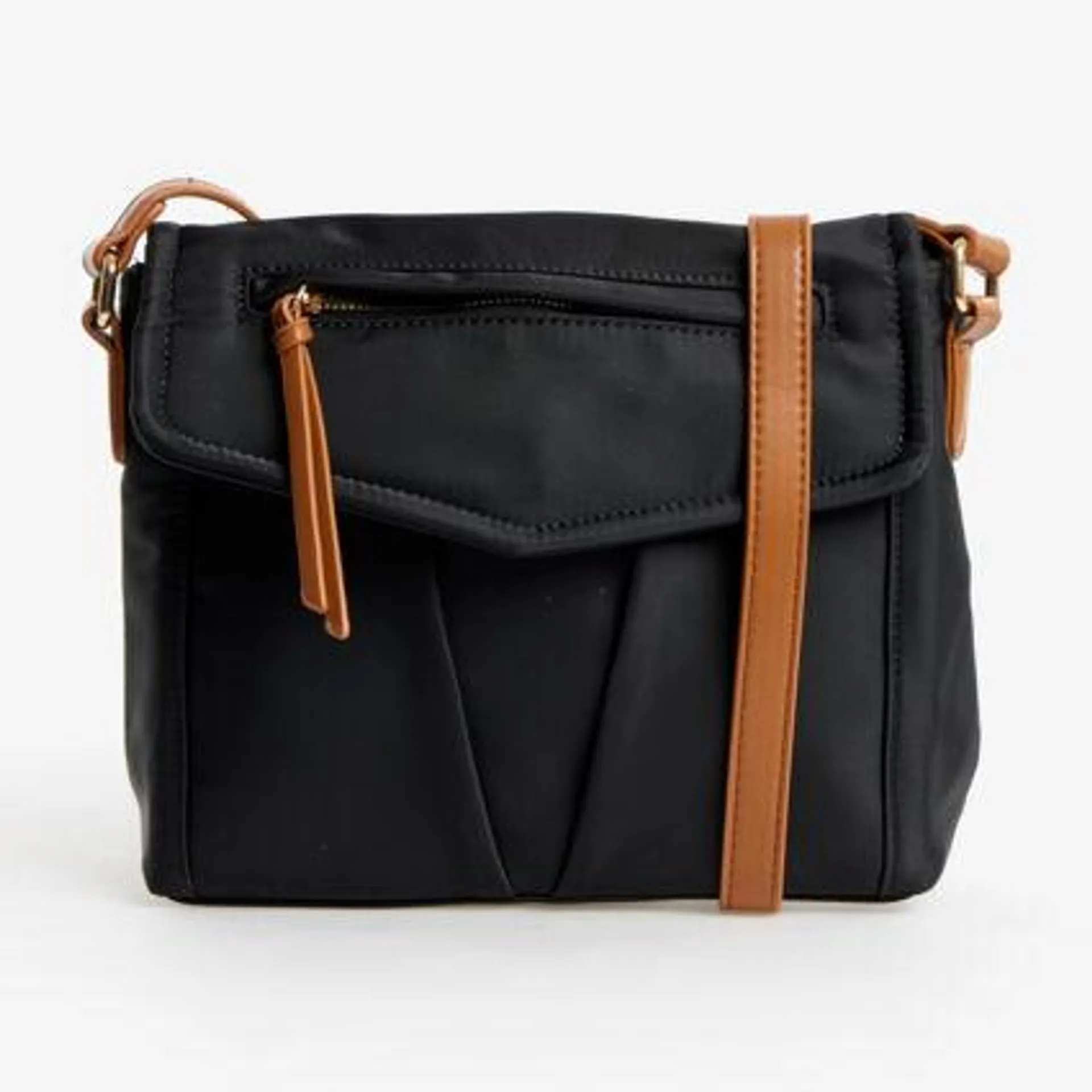 Black Pockets Crossbody Bag