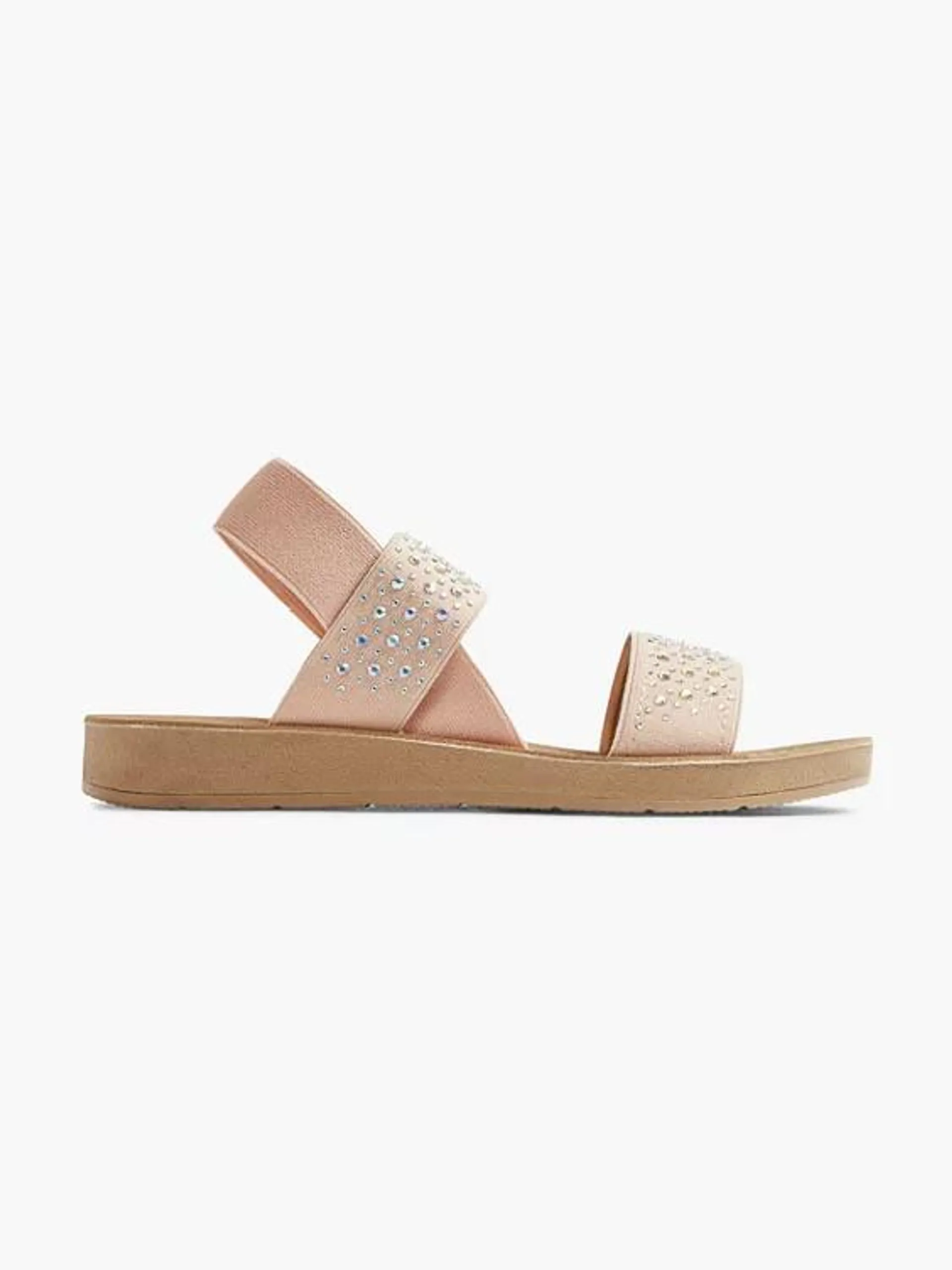 Junior Girl Pink Gem Detail Sandal