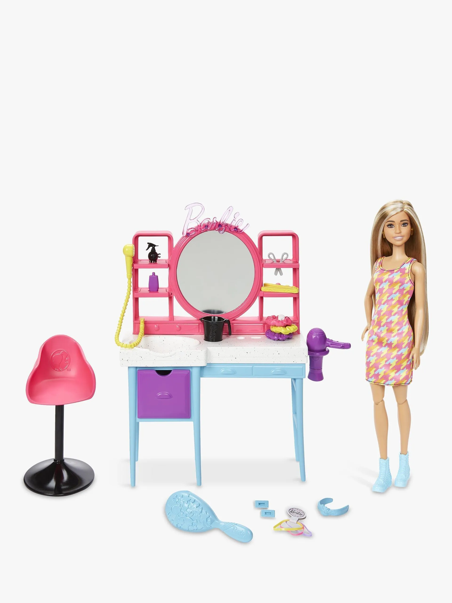 Doll and Colour-Change Hair Salon Playset