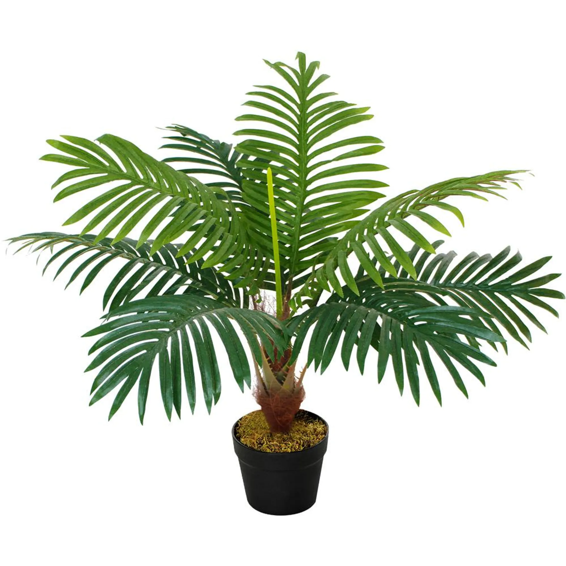 Outsunny Tropical Palm Tree Artificial Plant In Pot 2ft