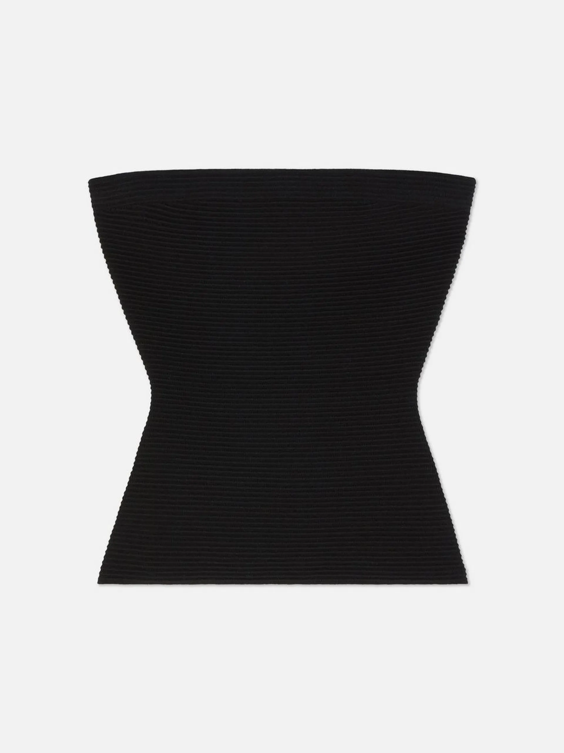 Rita Ora Strapless Ribbed Ottoman Bustier