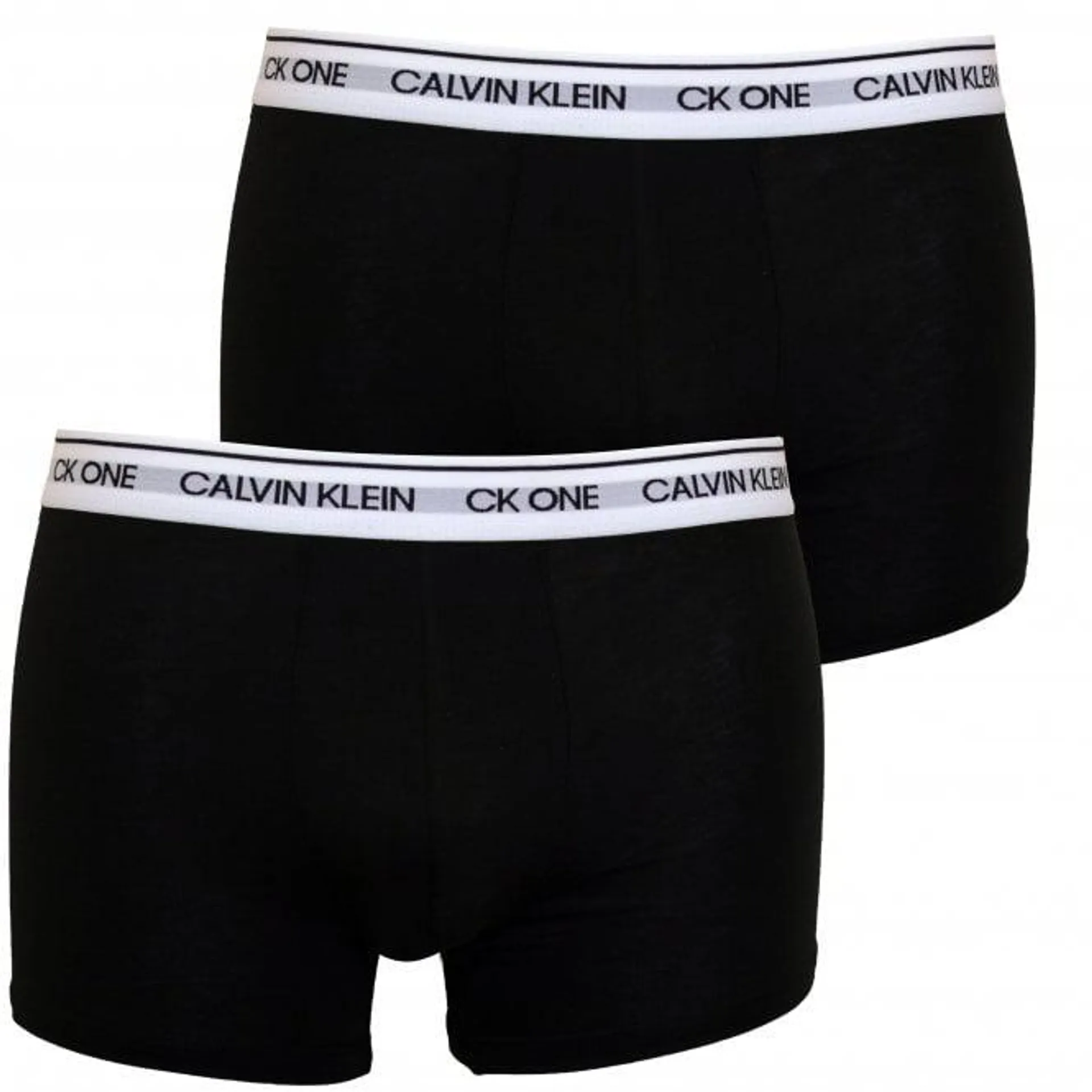 Calvin Klein 2-Pack CK One Cotton Stretch Boxer Trunks, Black
