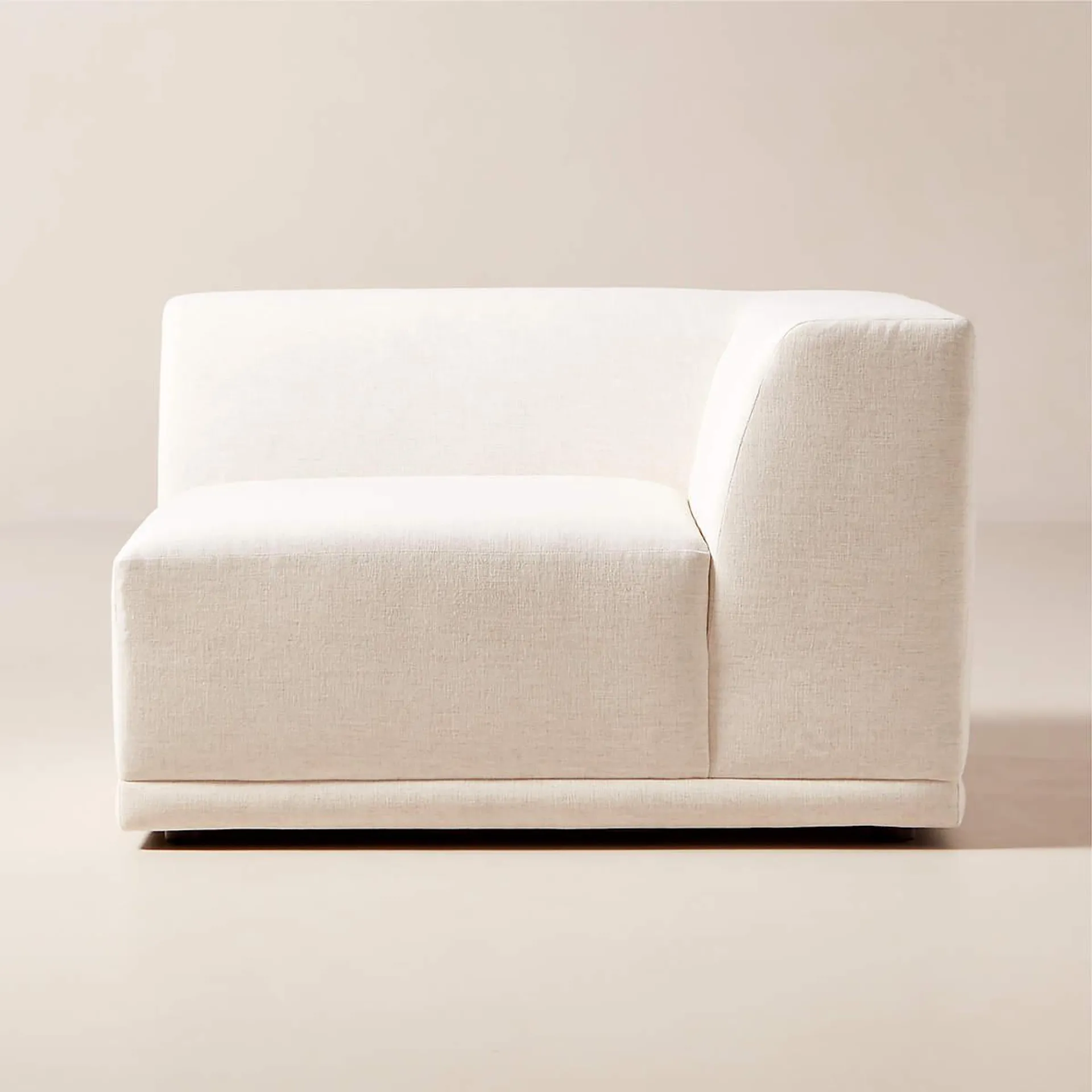 Faible White Performance Fabric Corner Chair