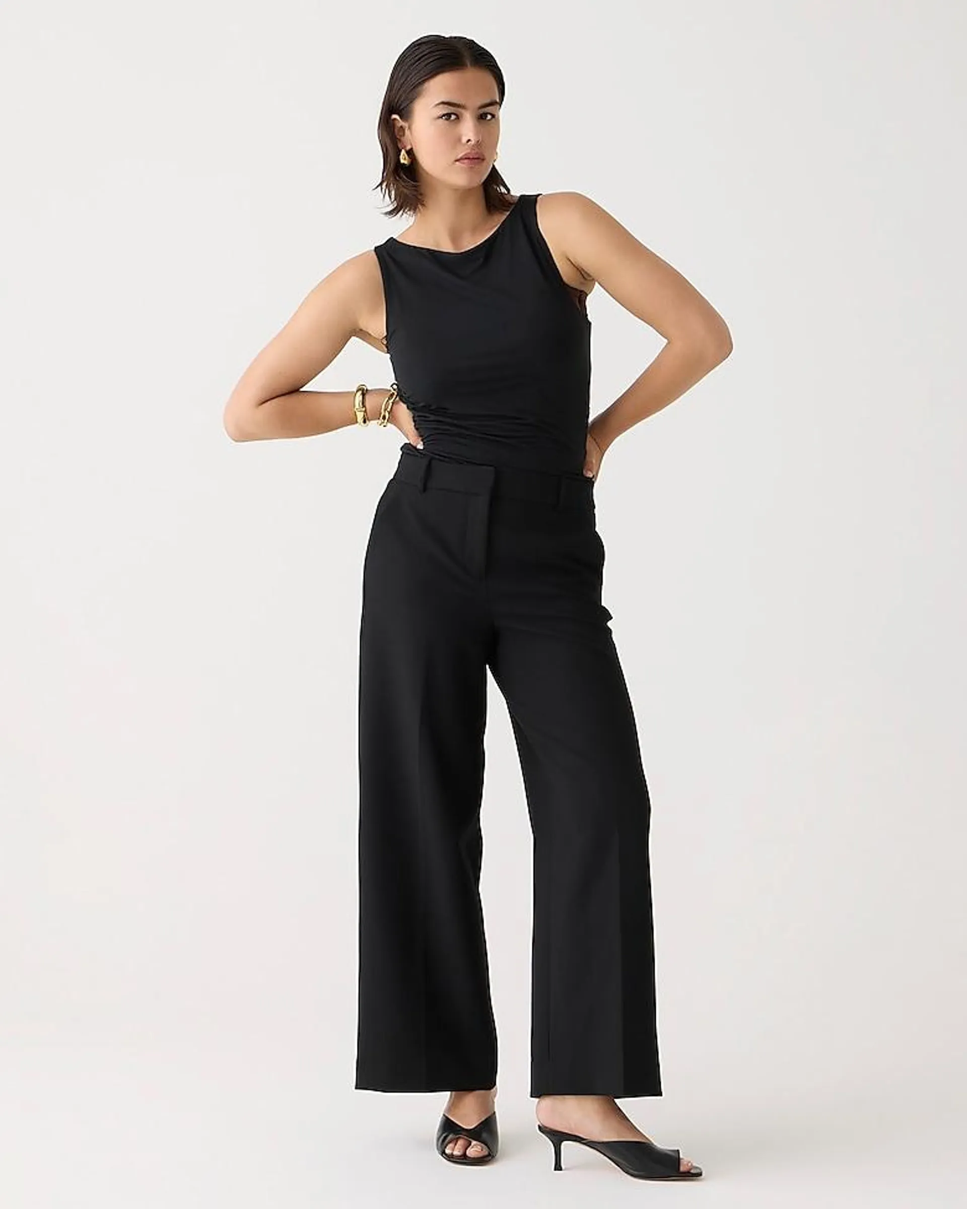 Sydney wide-leg pant in four-season stretch