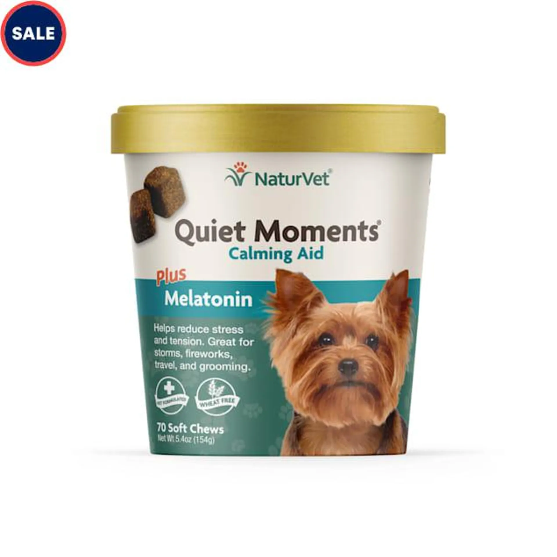 NaturVet Quiet Moments Calming Dog Soft Chew, 5.4 oz., Count of 70