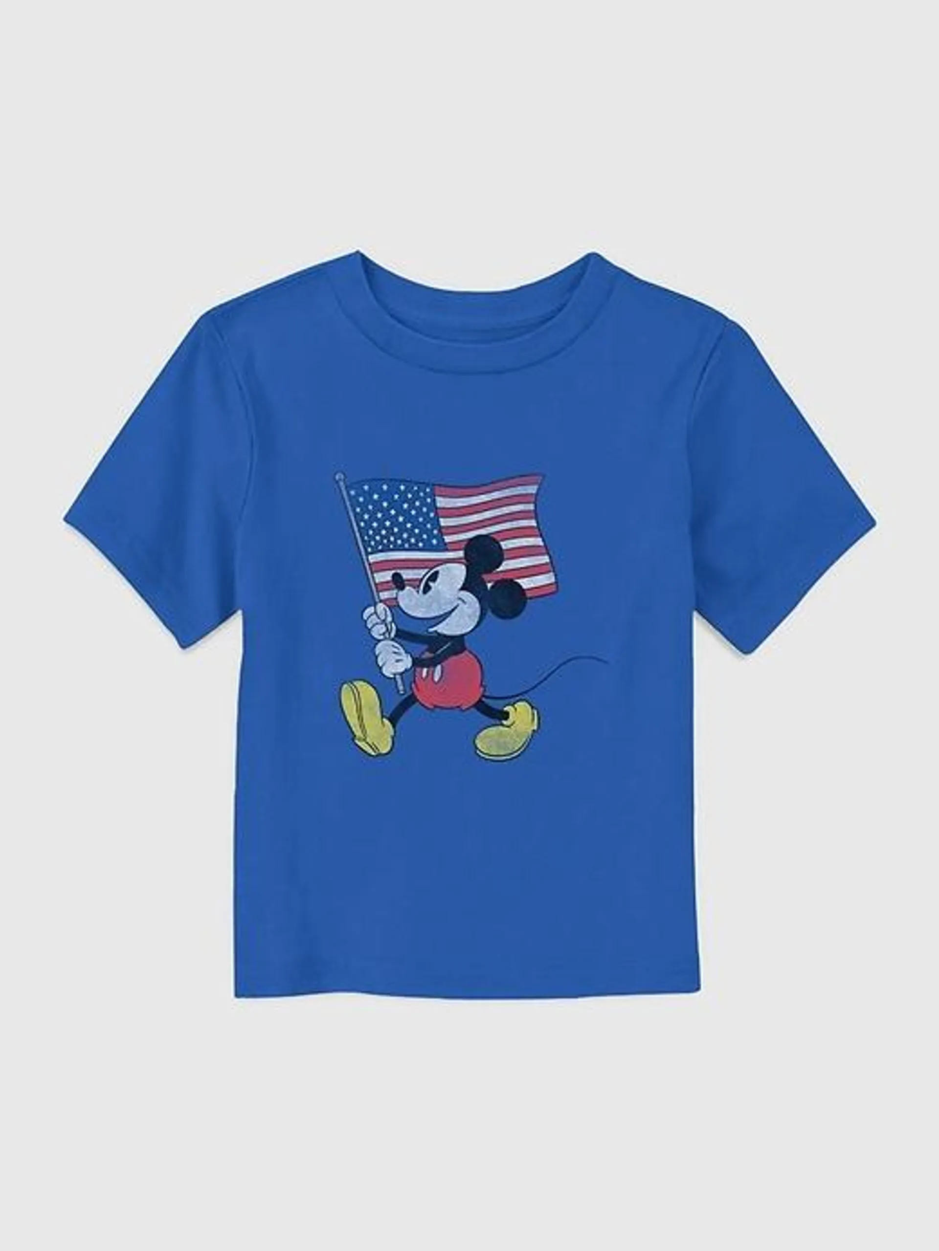 Toddler Mickey Mouse American Flag Graphic Tee