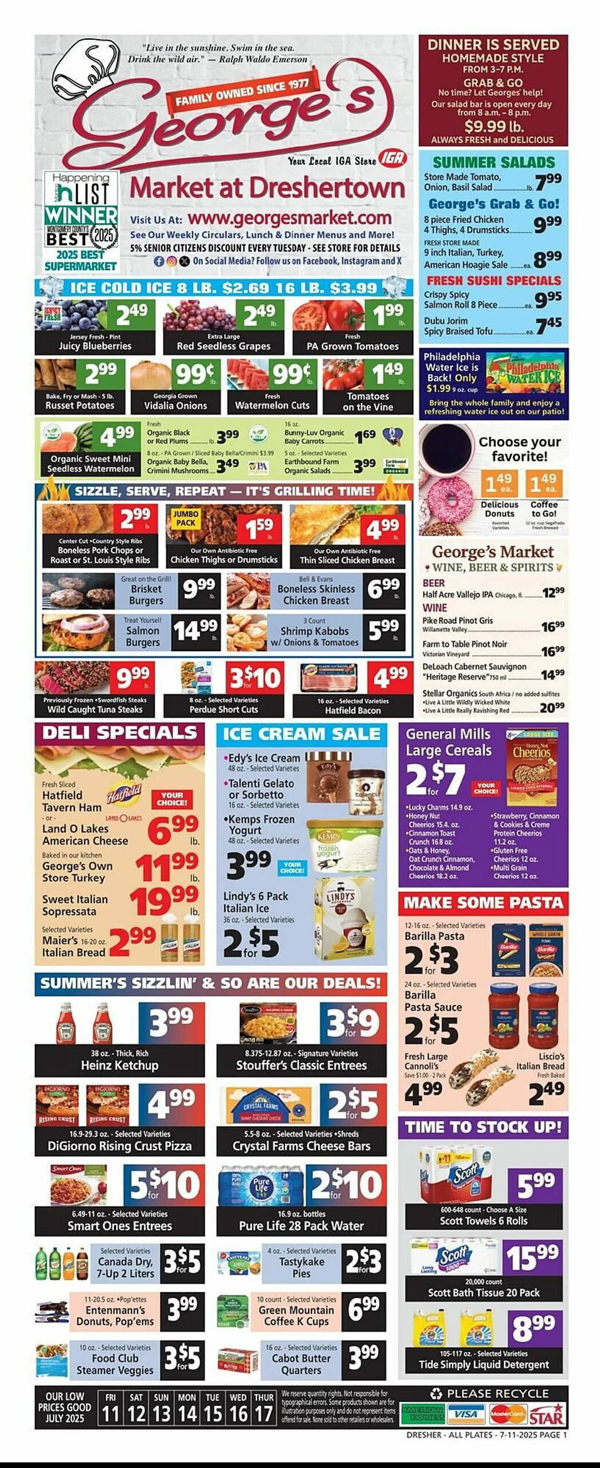 Weekly ad George's Market Weekly Ad from July 11 to July 17 2025 - Page 1