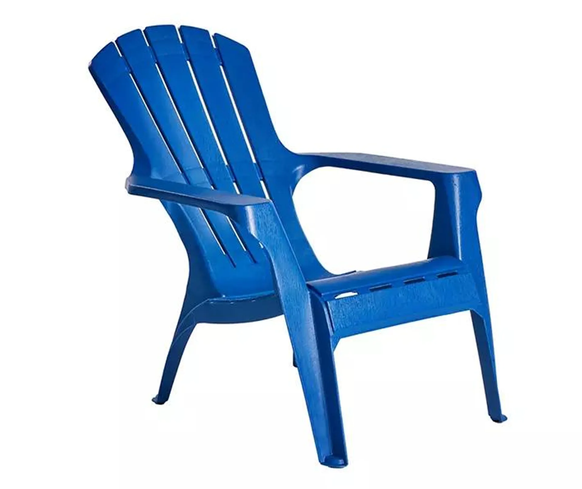 Waterloo Blue Plastic Stack Outdoor Adirondack Chair