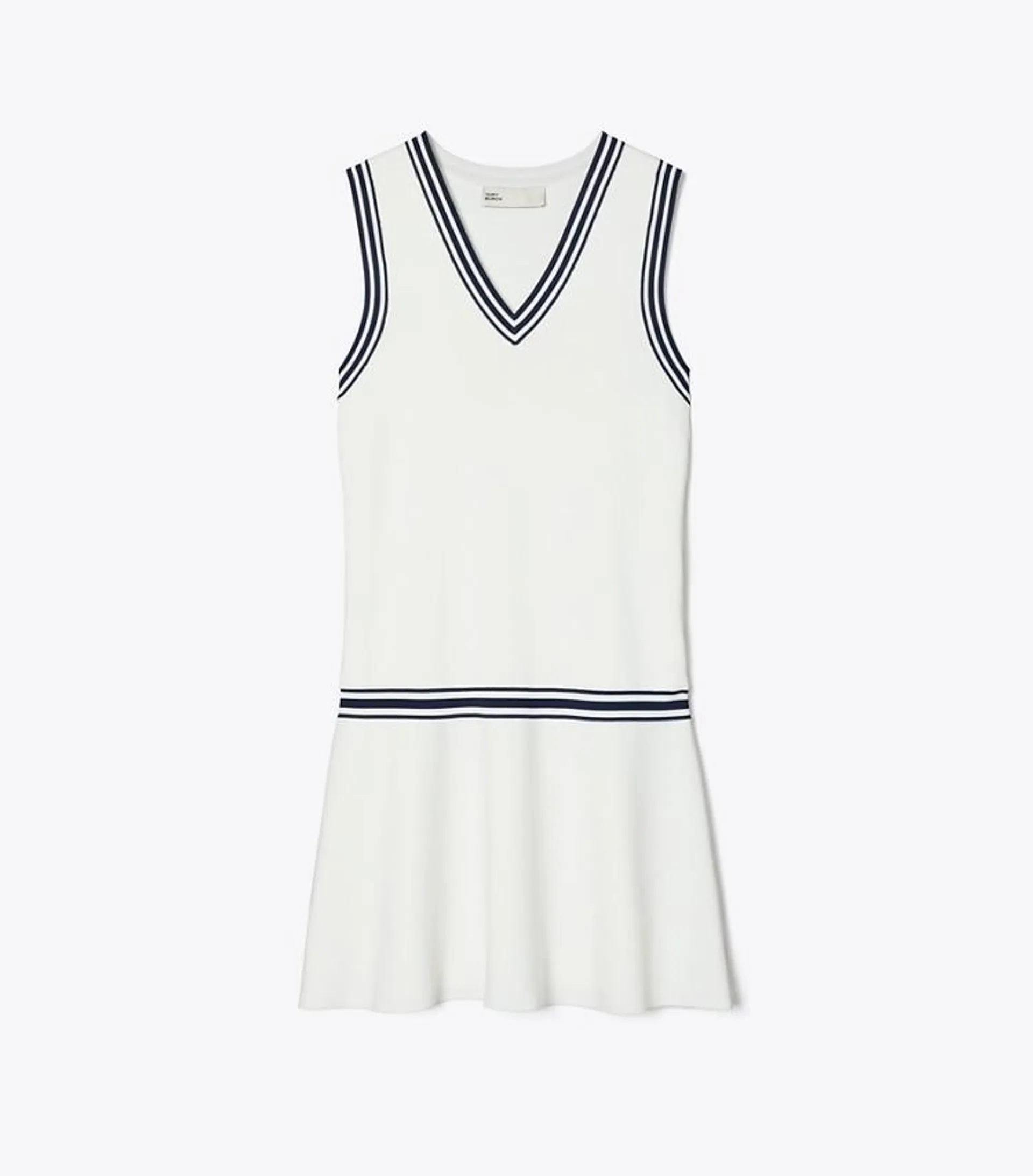 TECH KNIT V-NECK TENNIS DRESS