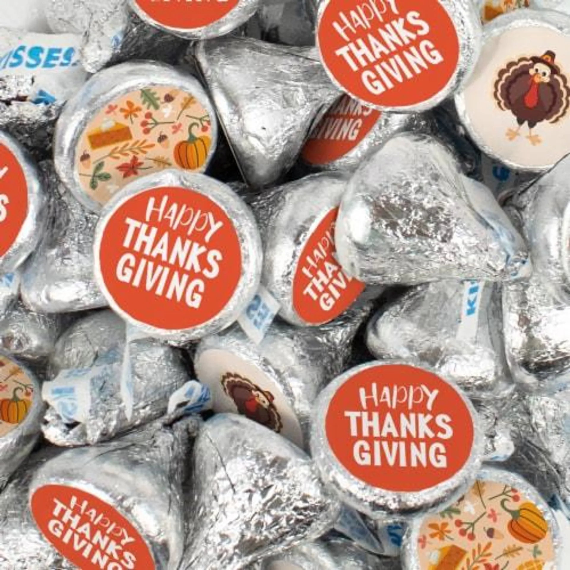 300 Pcs Thanksgiving Candy Chocolate Hershey's Kisses Bulk (3lb) - Fall Theme