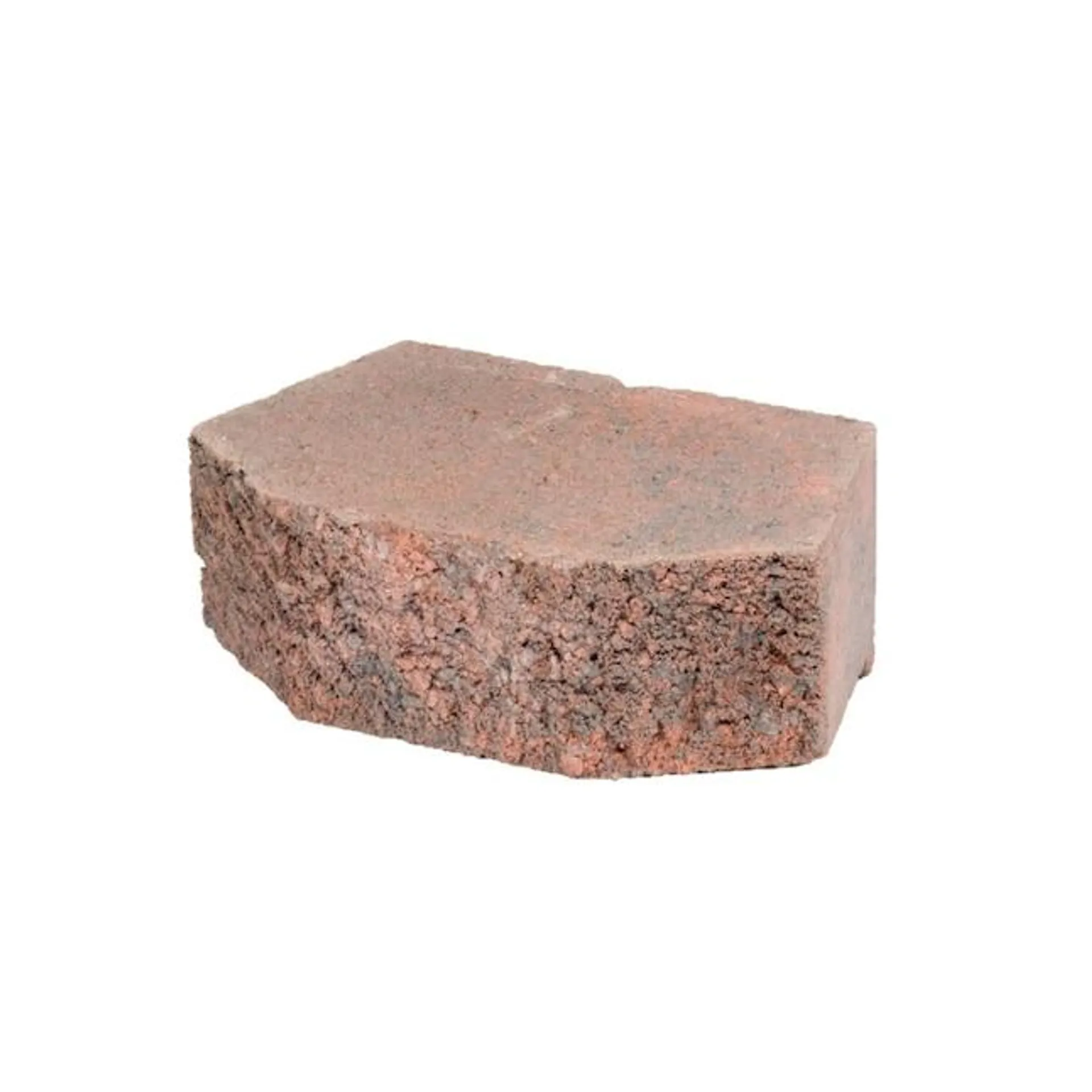 4-in H x 11.5-in L x 7.5-in D Red/Charcoal Concrete Retaining Wall Block