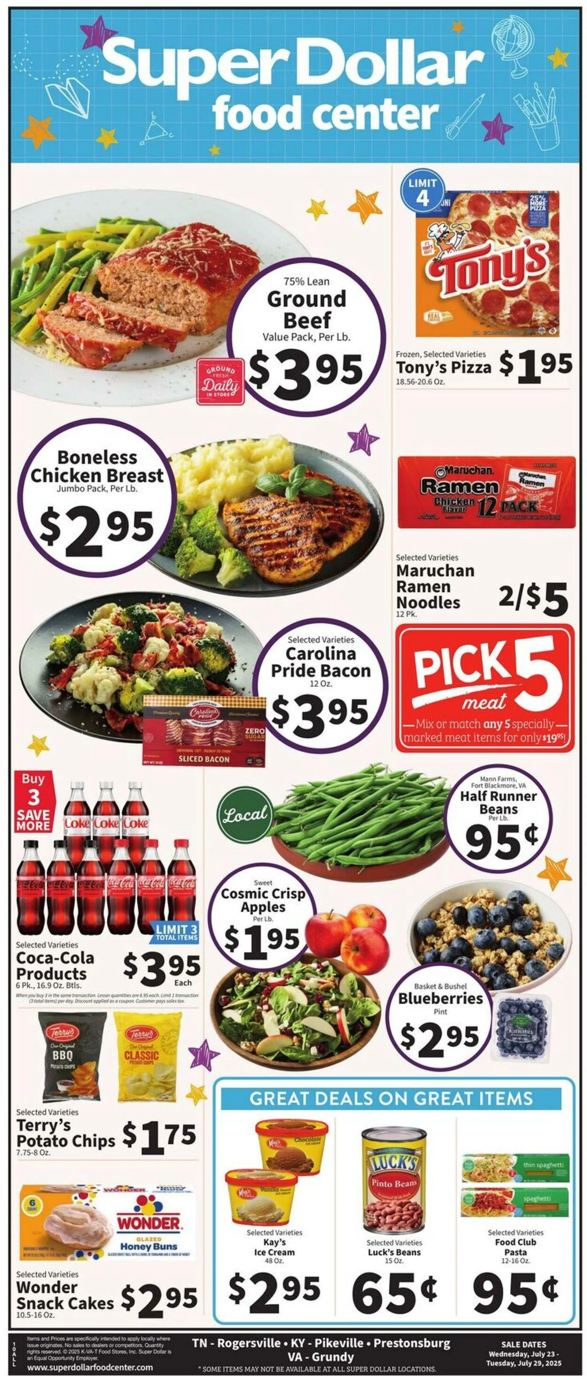 Weekly ad Super Dollar Food Center Current weekly ad from July 23 to July 29 2025 - Page 1