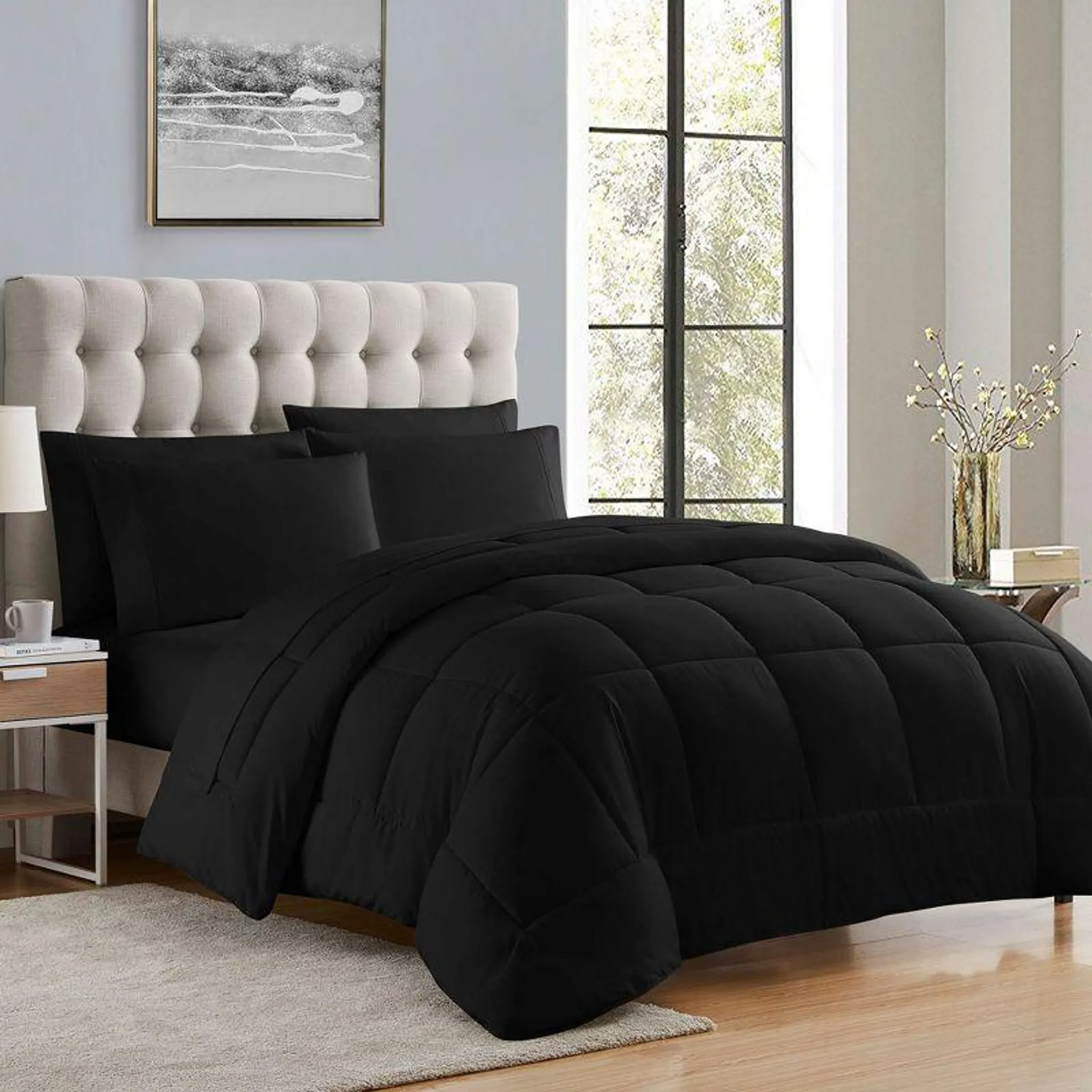 All Season Bed-in-A-Bag Solid Color Comforter & Sheet Set Ultra Soft Bedding by Sweet Home Collection™