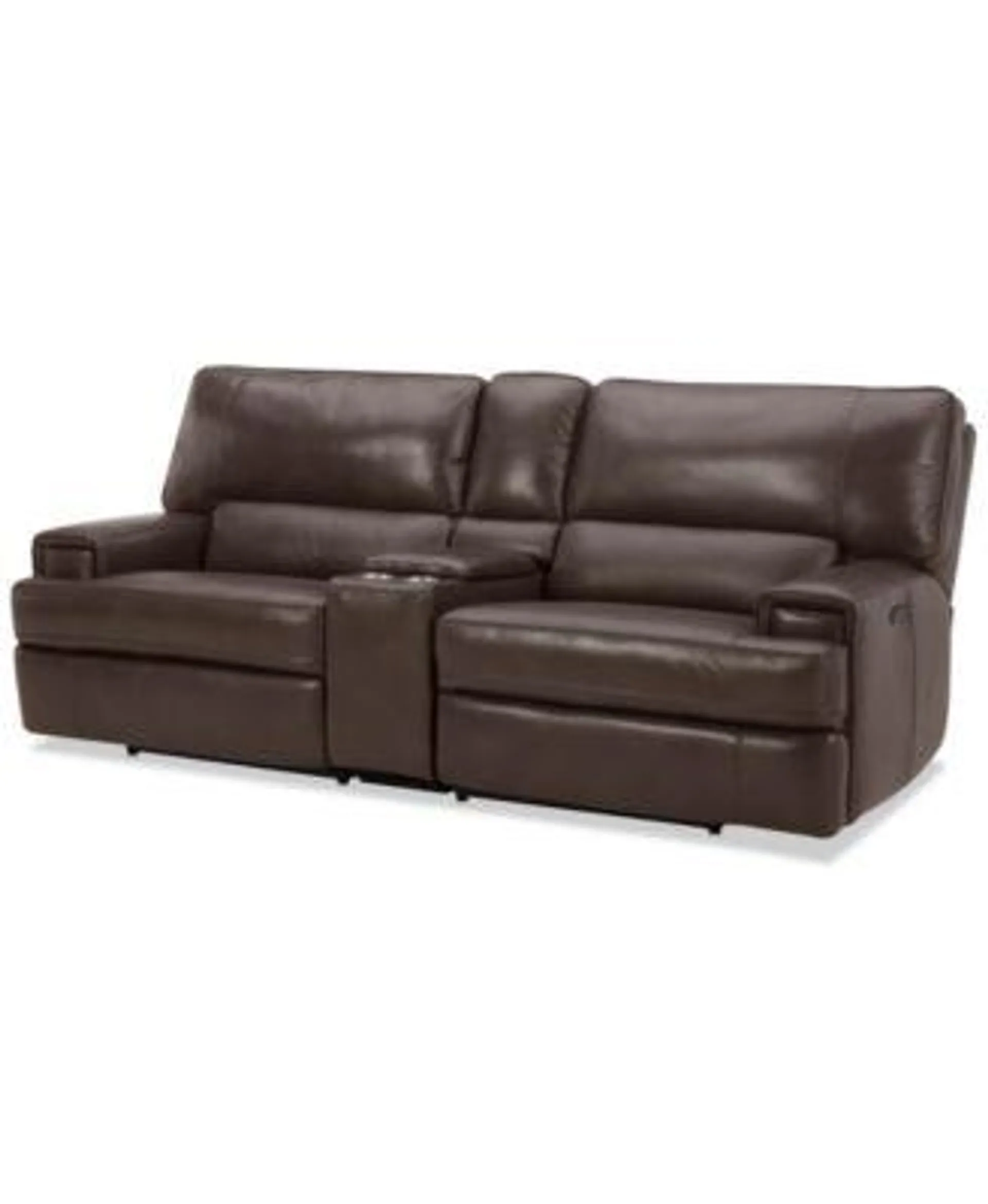 CLOSEOUT! Binardo 99" 3 Pc Zero Gravity Leather Sectional with 2 Recliners and 1 Console, Created for Macy's