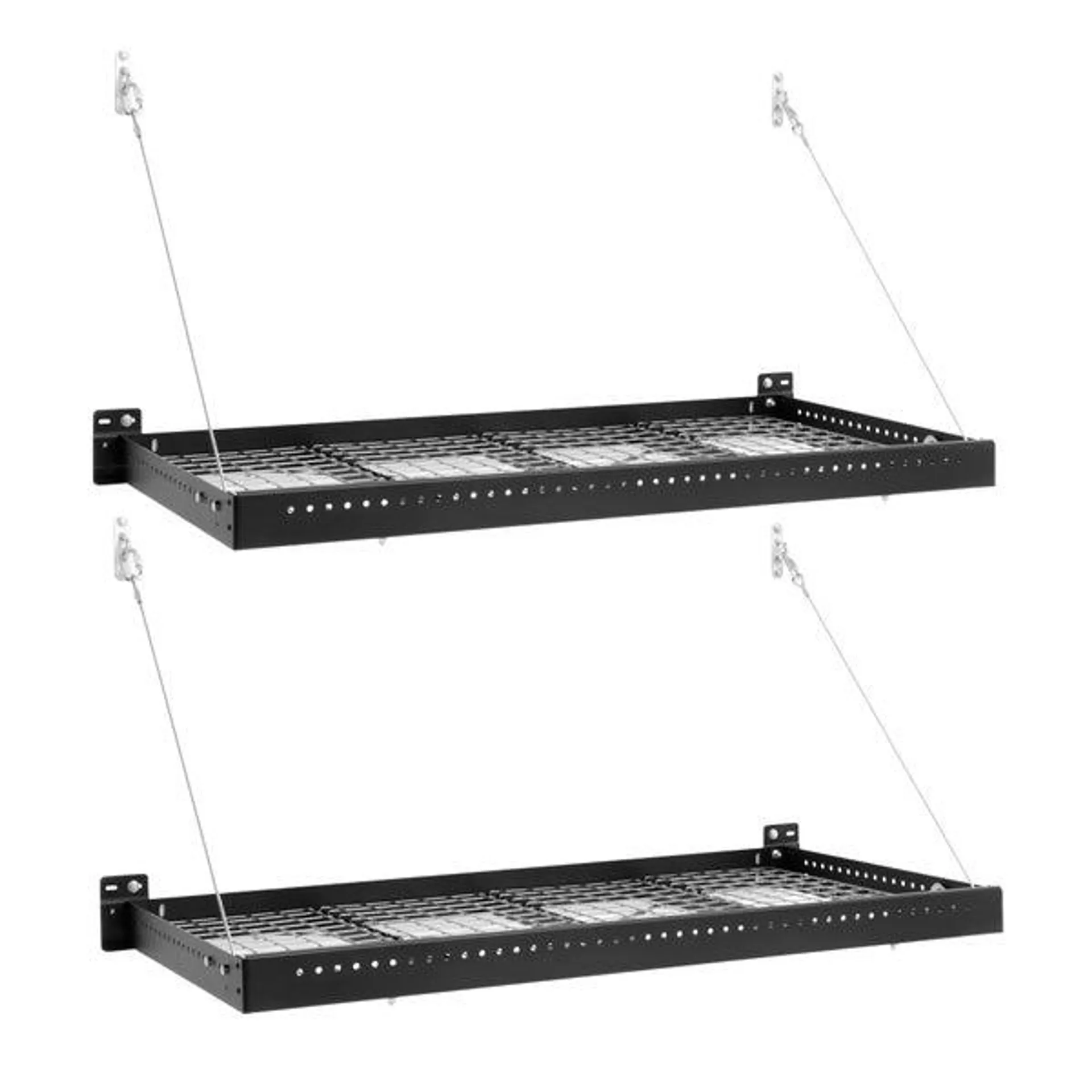 NewAge Products Pro Series 2 ft. x 4 ft. Wall Mounted Steel Shelf, 2-pack