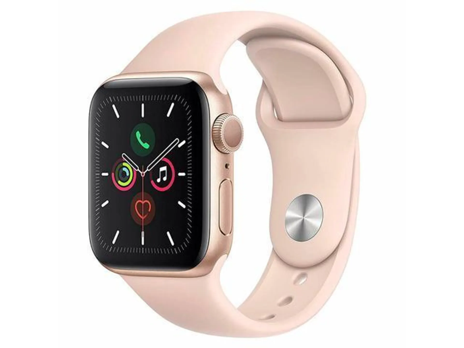 Apple Watch Series 5 40mm GPS - Gold Aluminum Case - Pink Sport Band (2019) - Very Good Condition