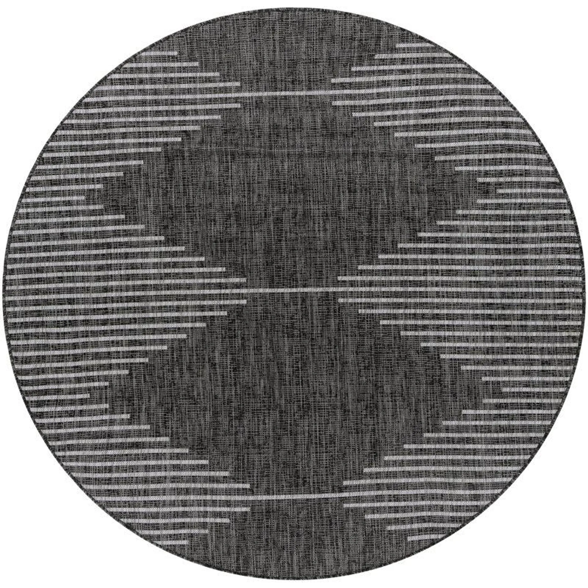 Abdulazeez Irielle Geometric Black Indoor/Outdoor Area Rug