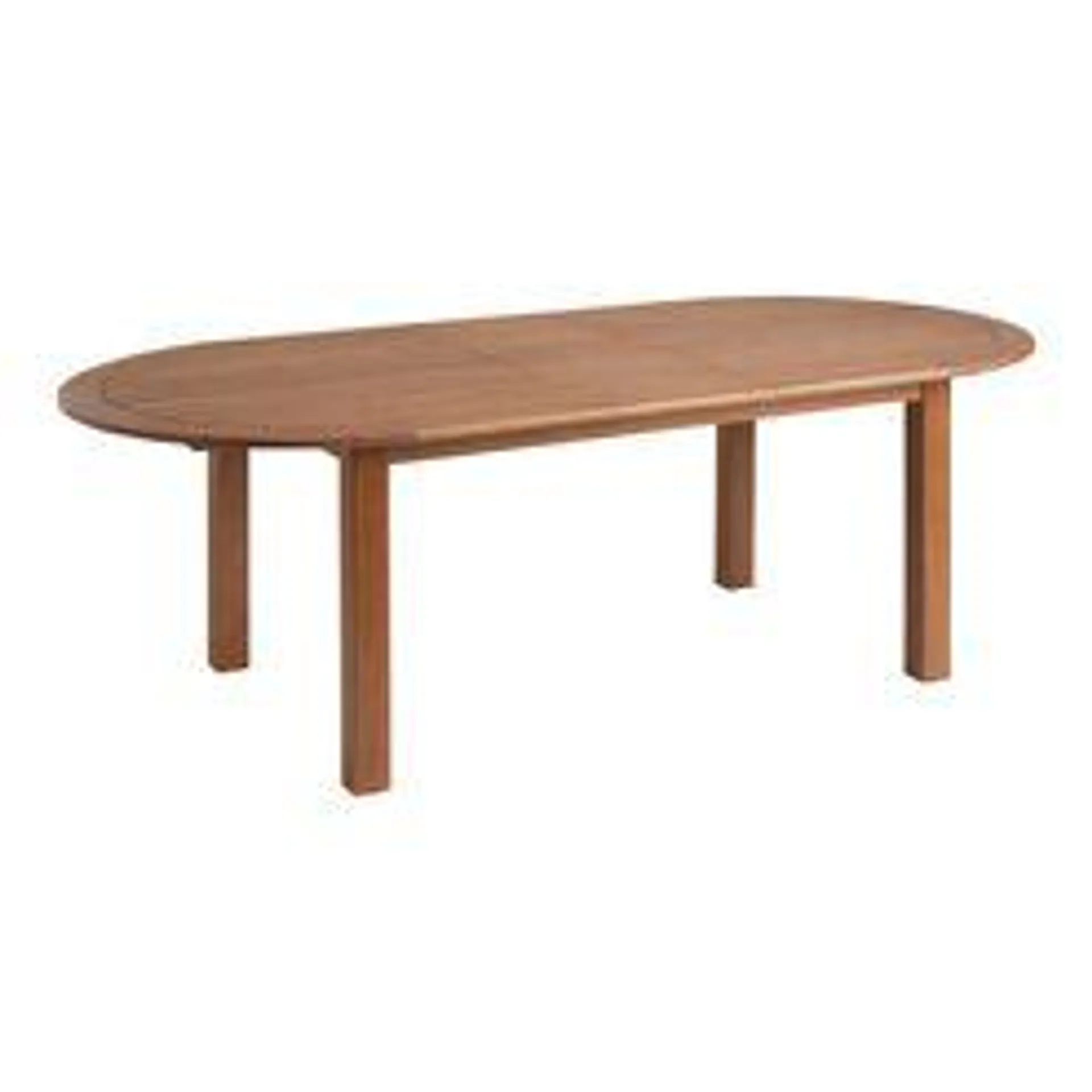 Mariposa Oval Eucalyptus Wood Outdoor Extension Dining Table