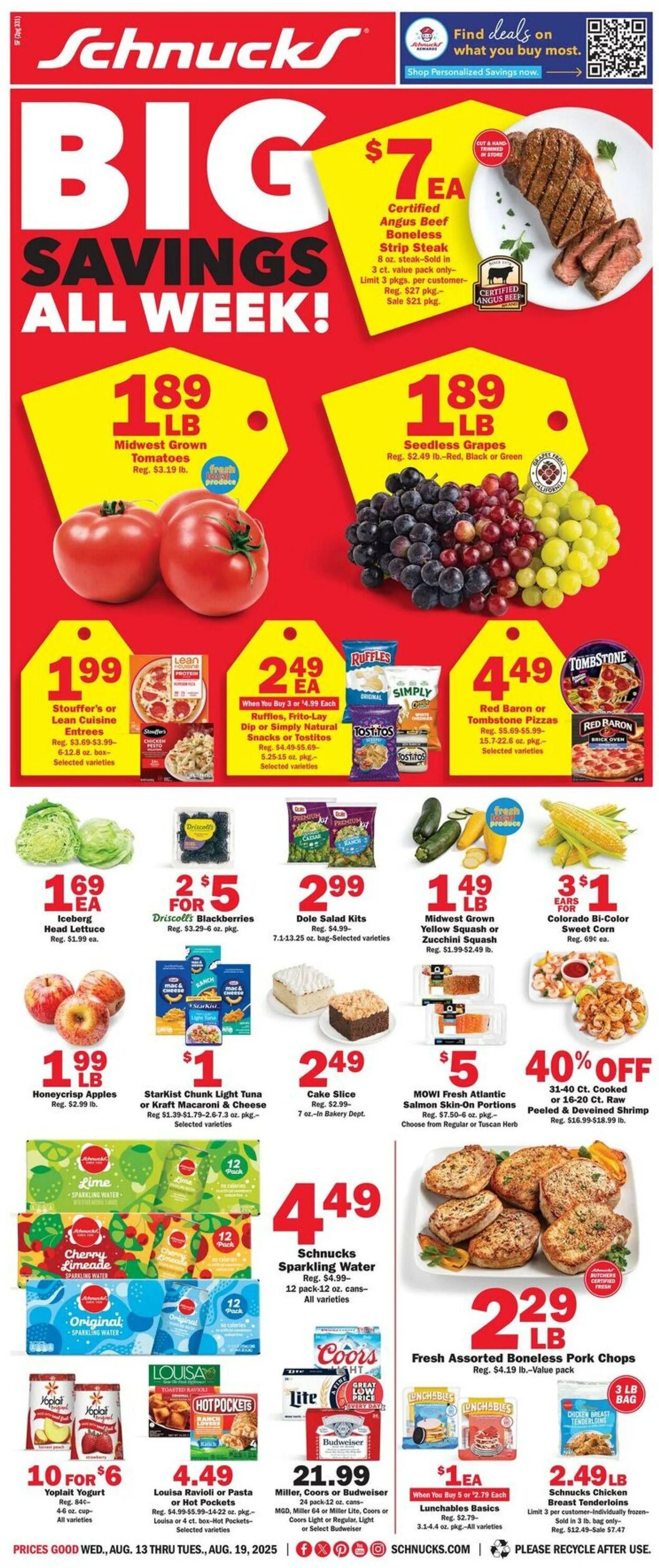 Weekly ad Schnucks Current weekly ad from August 13 to August 19 2025 - Page 1