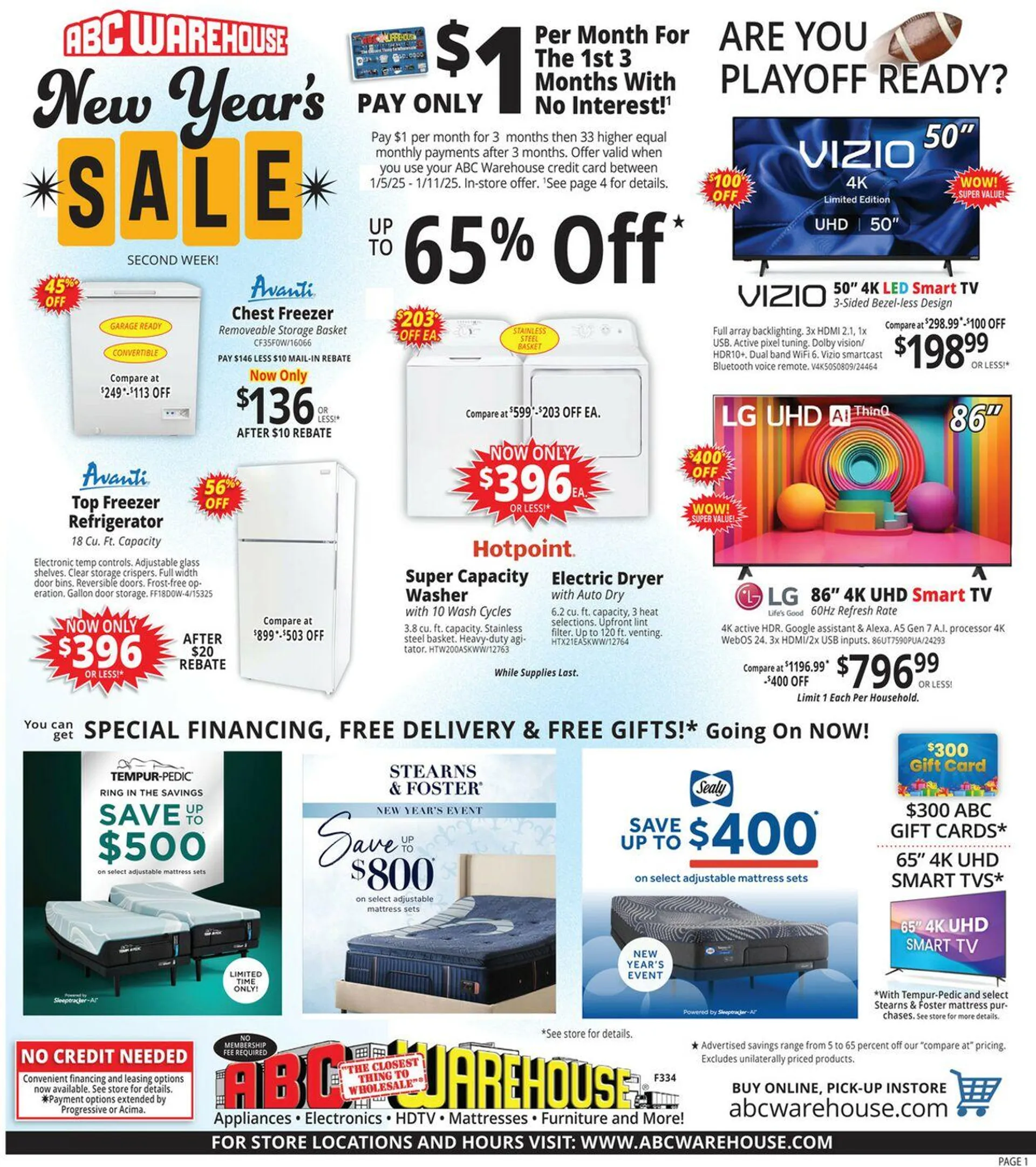 ABC Warehouse Current weekly ad - 1