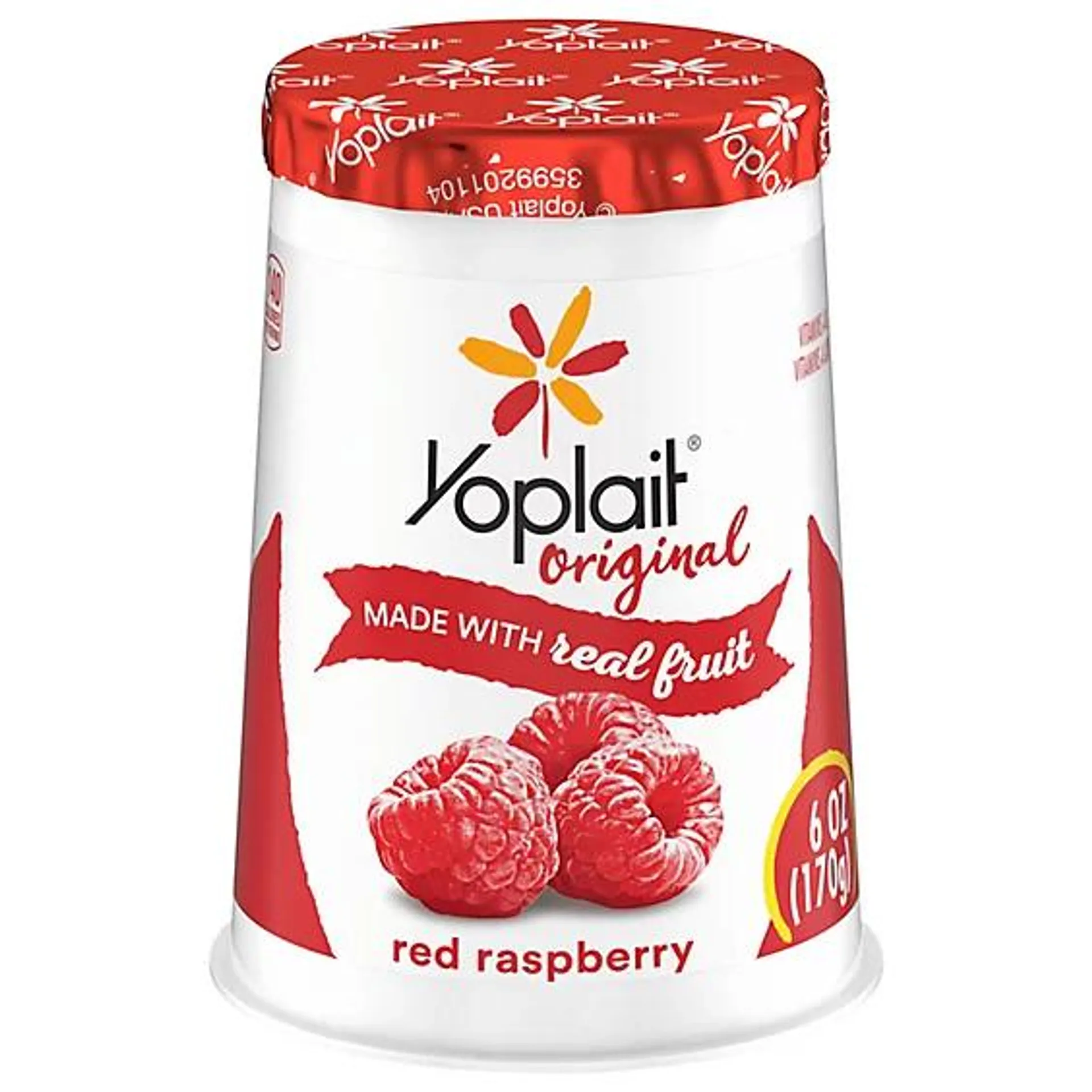 Yoplait Original Yogurt Low Fat Red Raspberry - 6 Oz